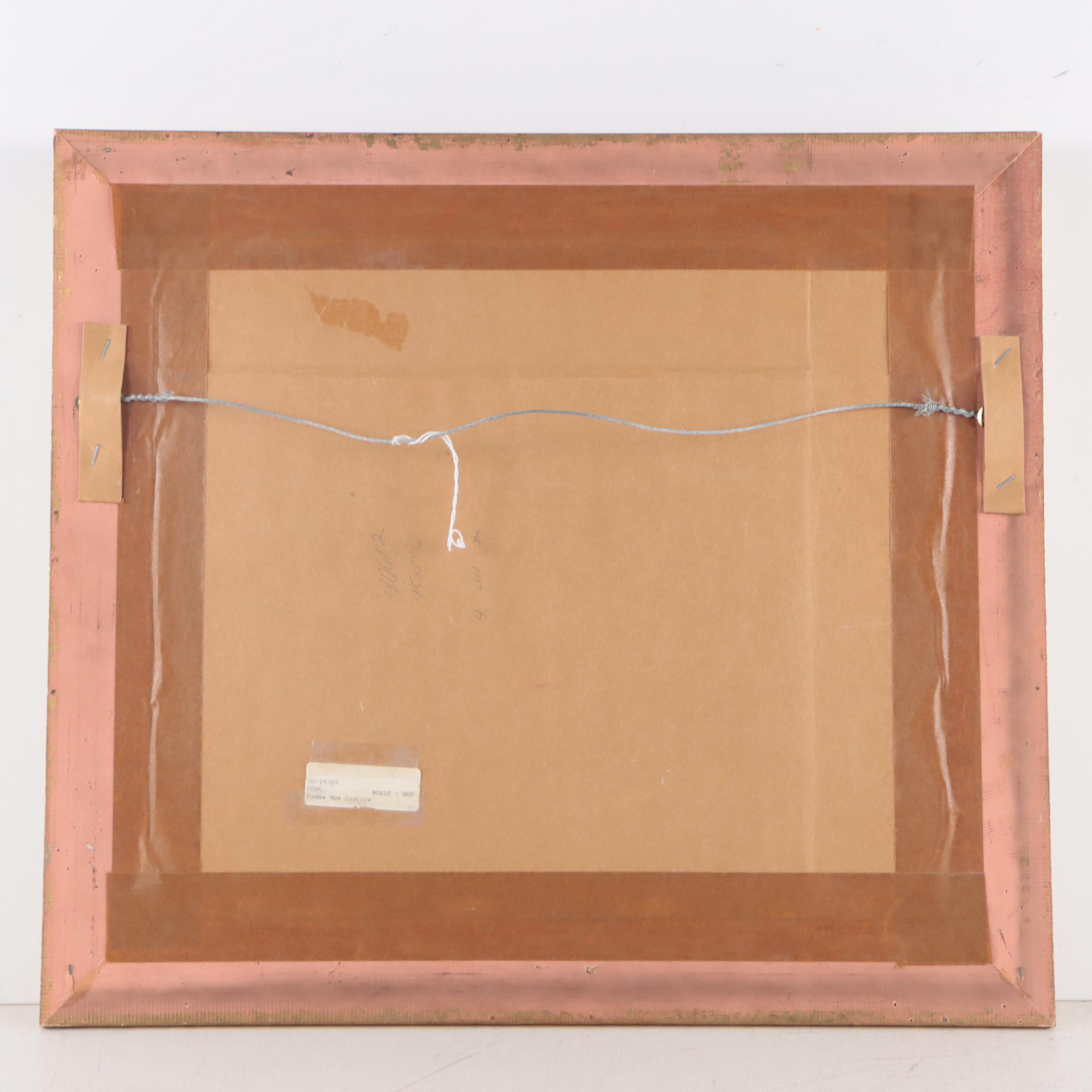 Pierre-Auguste Renoir Restrike Etching "Femme Nue Couchée (Tournée à Droite)"