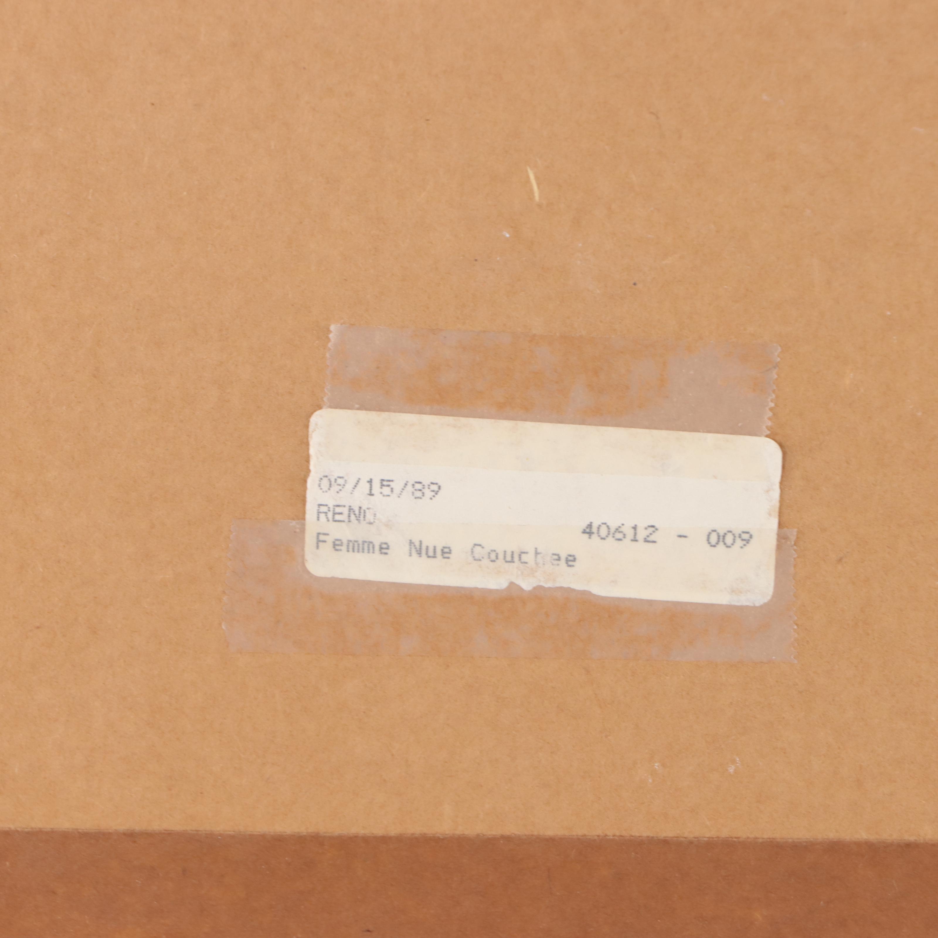 Pierre-Auguste Renoir Restrike Etching "Femme Nue Couchée (Tournée à Droite)"