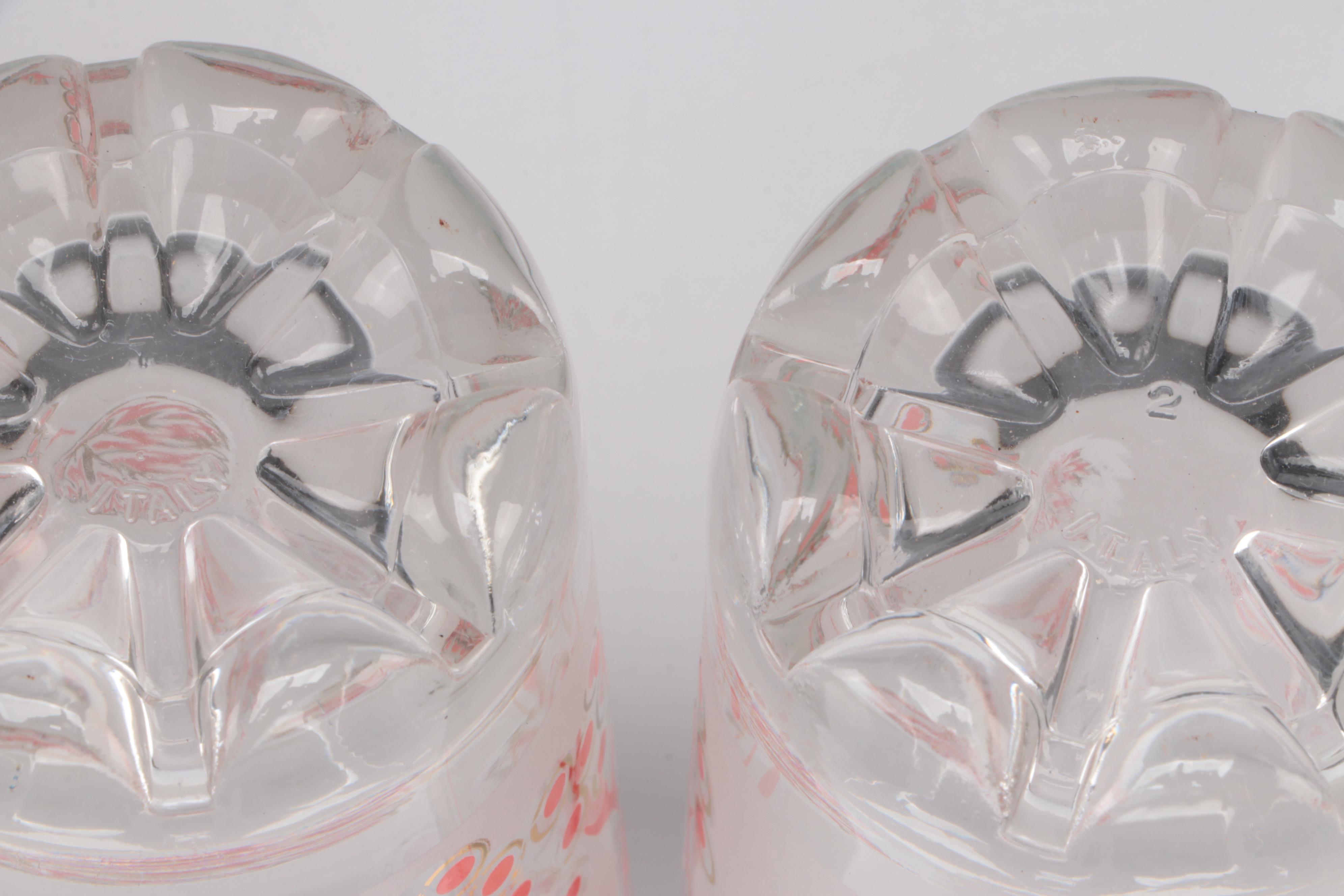 Mid Century Modern Pink Diamond Lemonade Set with Other Tumblers