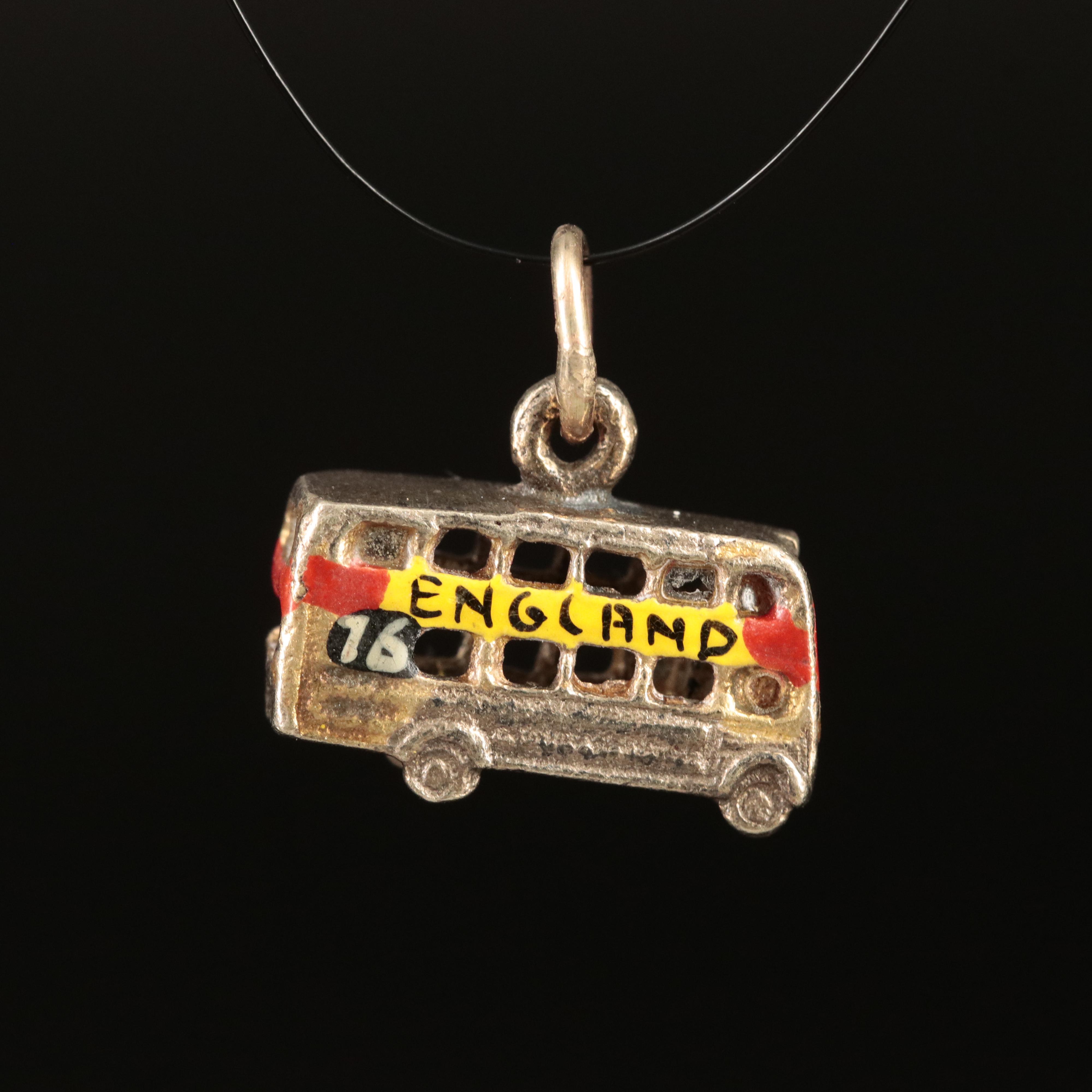 Vintage Sterling London Double Decker Bus Charm