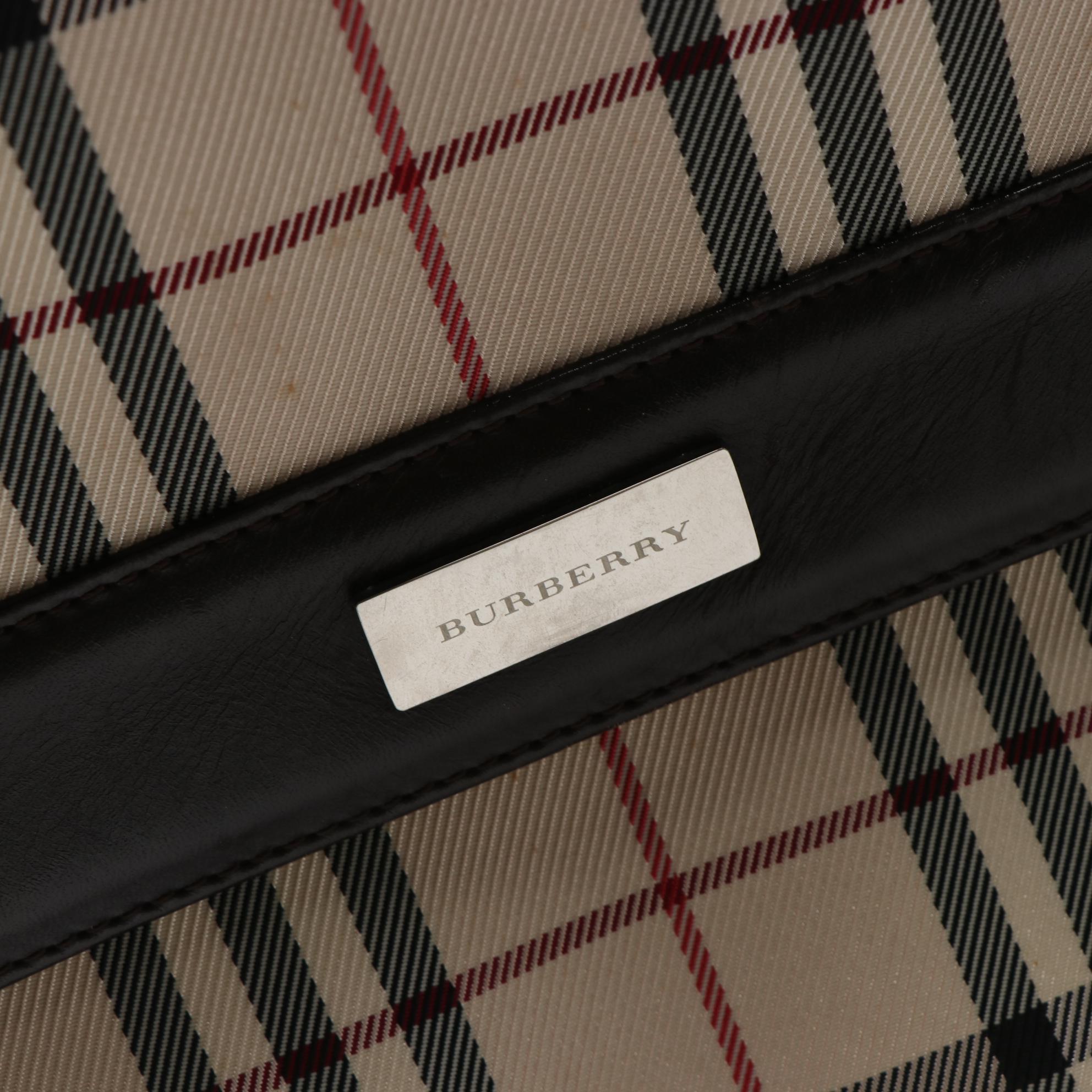 Burberry Crossbody Bag in House Check Nylon and Leather Trim