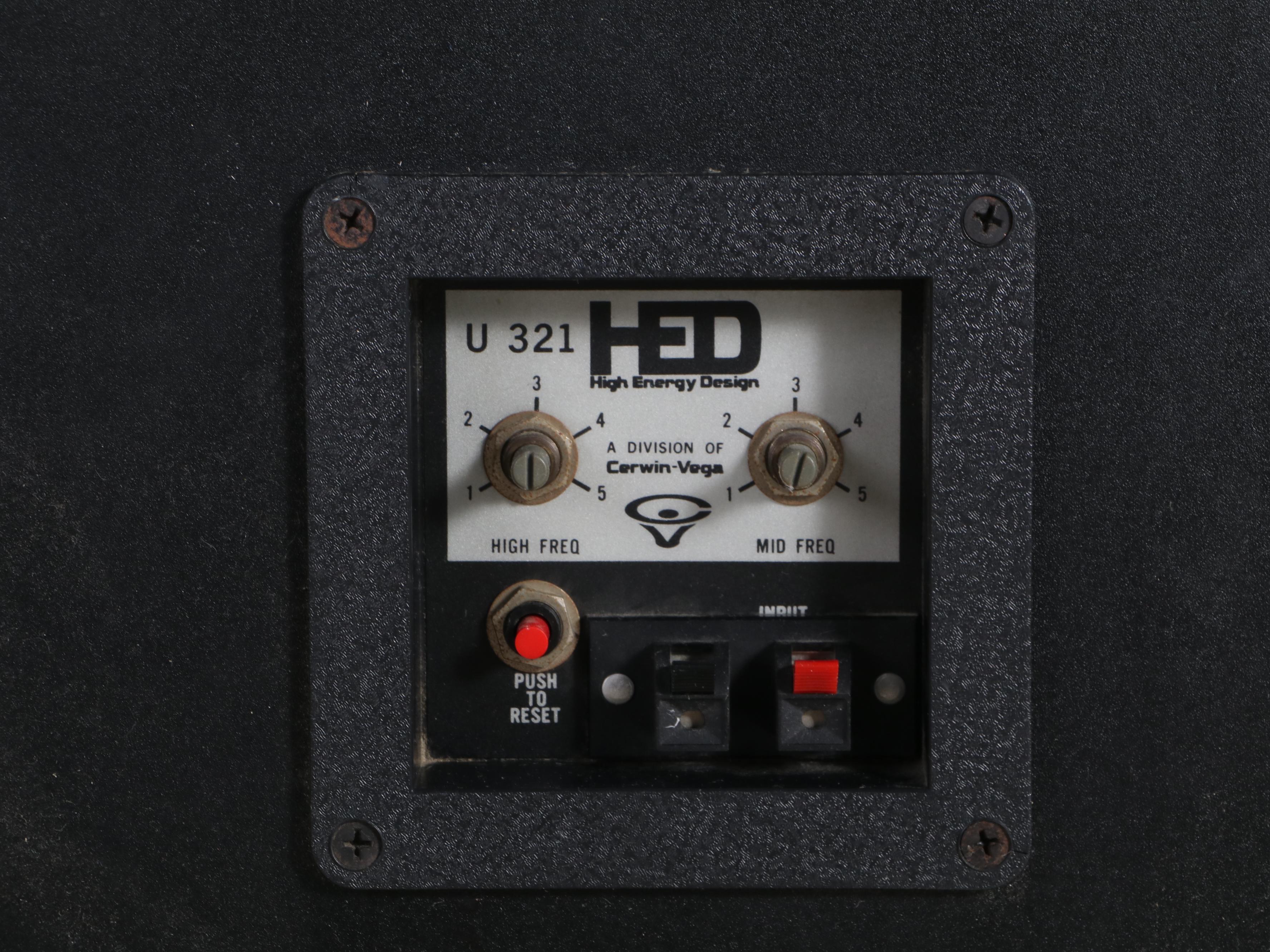 Pair of Cerwin-Vega HED Walnut Laminate Loudspeakers