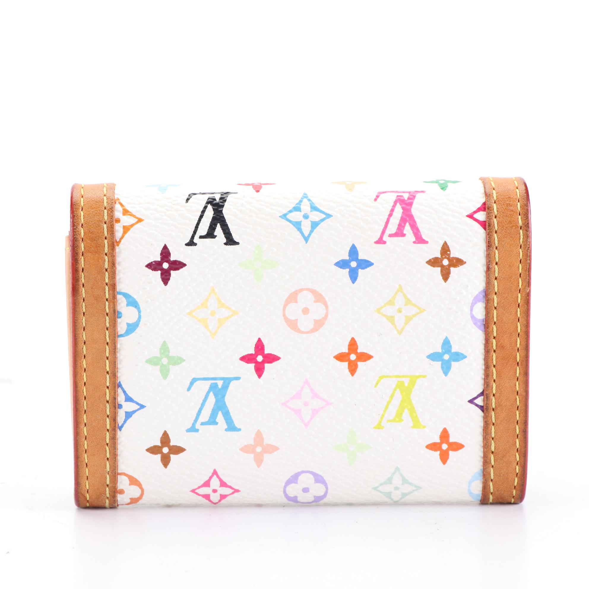 Louis Vuitton x Takashi Murakami Coin Purse in Multicolor Monogram Canvas