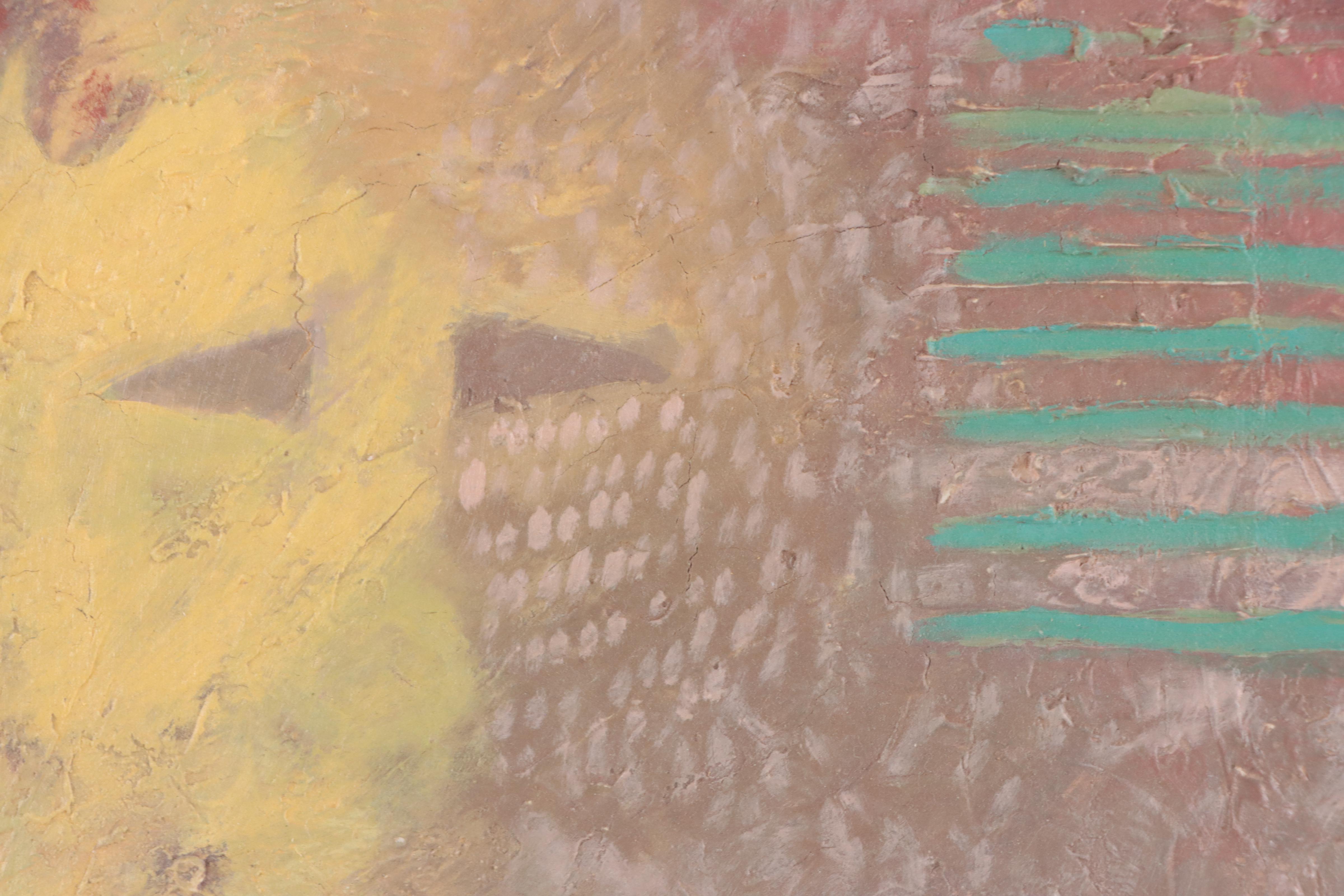 Mike Romero Abstract Acrylic Painting "Mountain Spirit," 1975