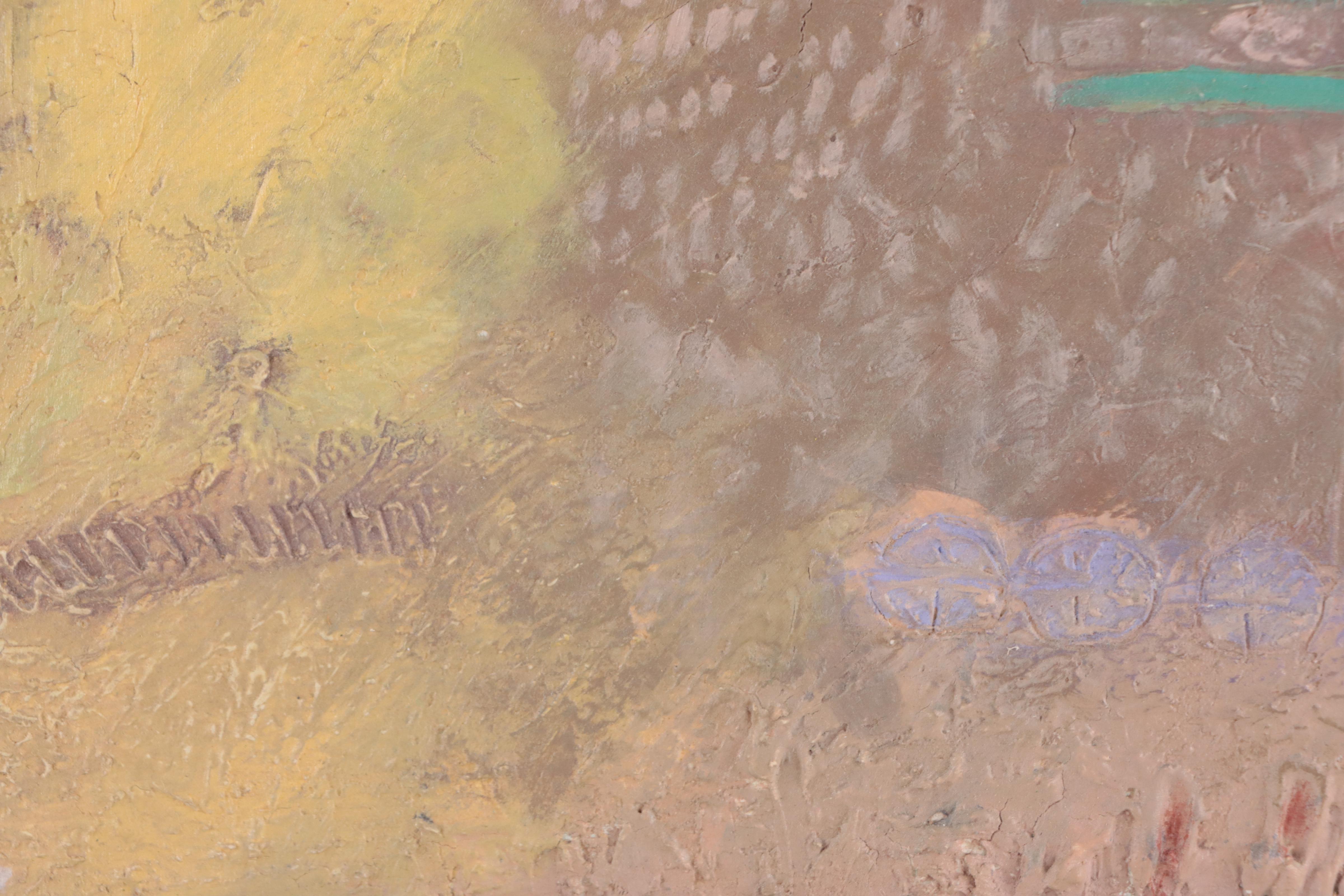 Mike Romero Abstract Acrylic Painting "Mountain Spirit," 1975