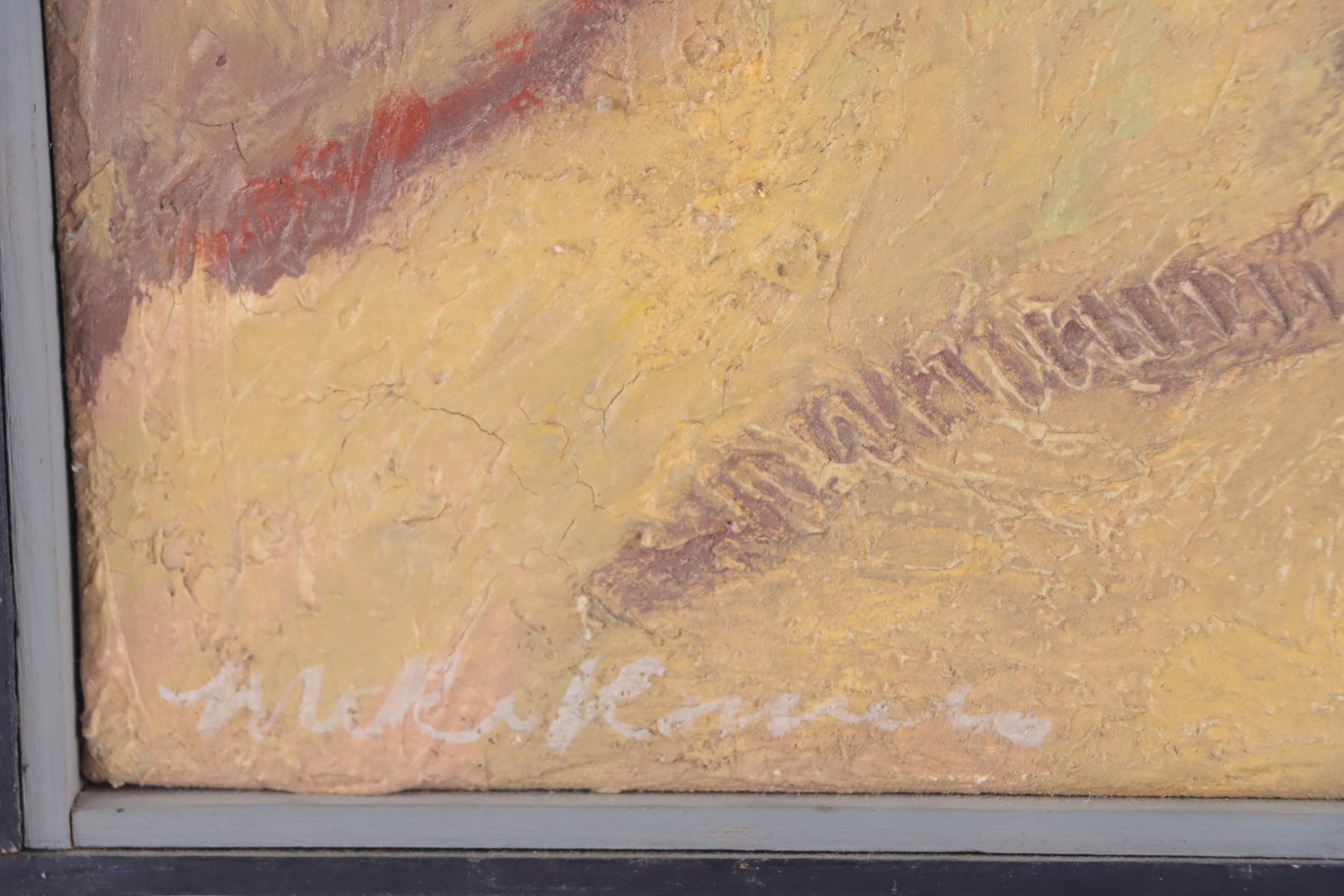 Mike Romero Abstract Acrylic Painting "Mountain Spirit," 1975