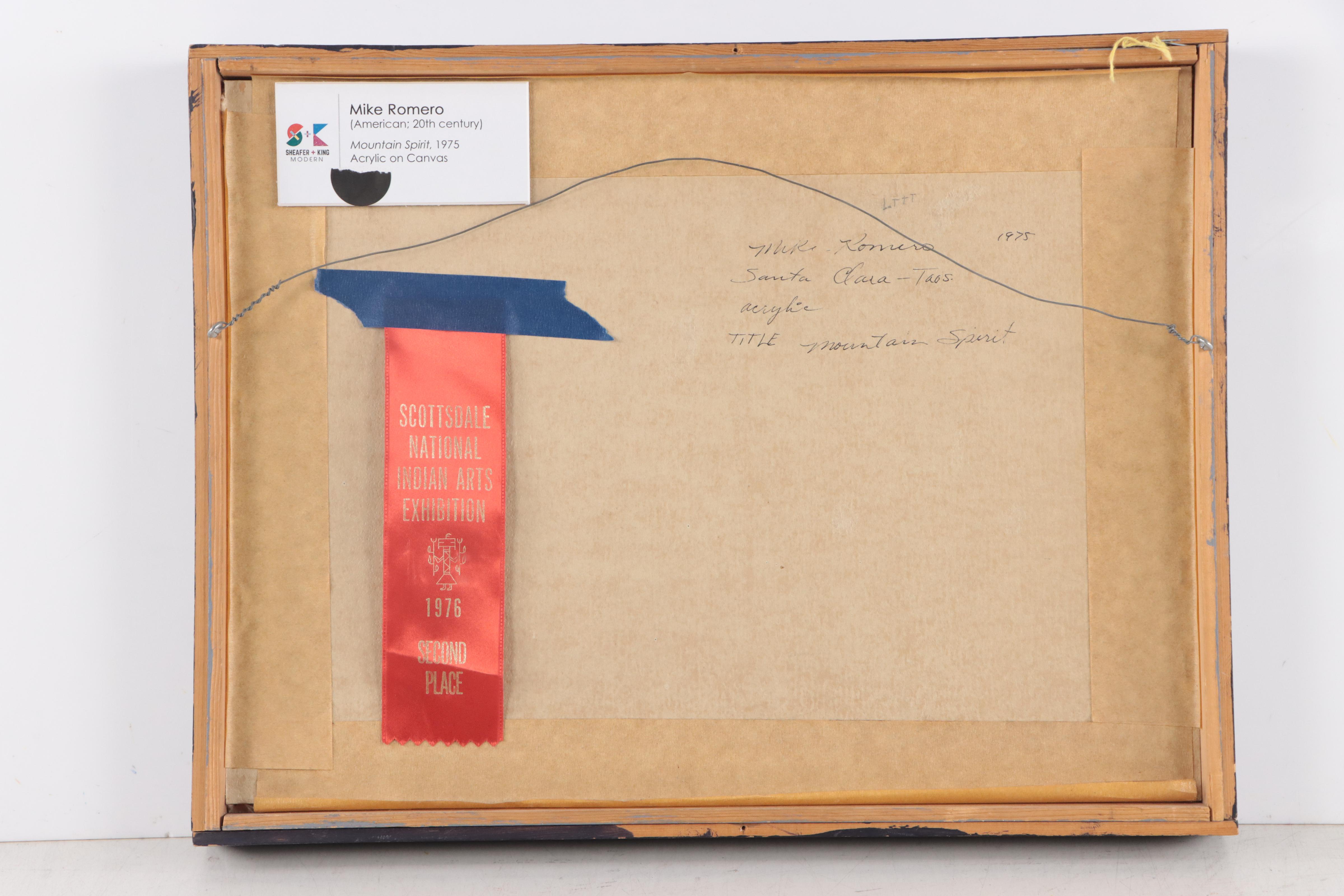 Mike Romero Abstract Acrylic Painting "Mountain Spirit," 1975