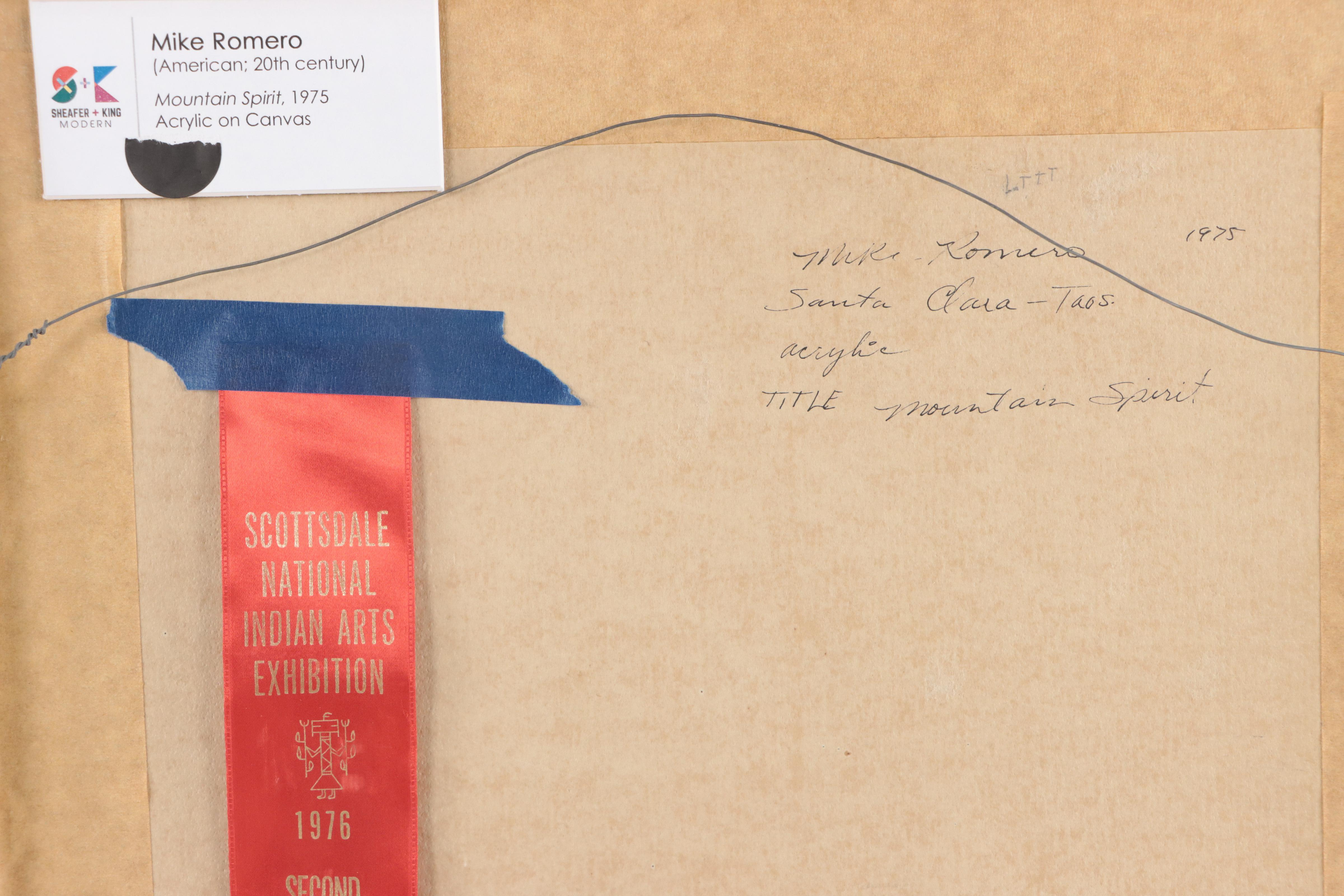 Mike Romero Abstract Acrylic Painting "Mountain Spirit," 1975