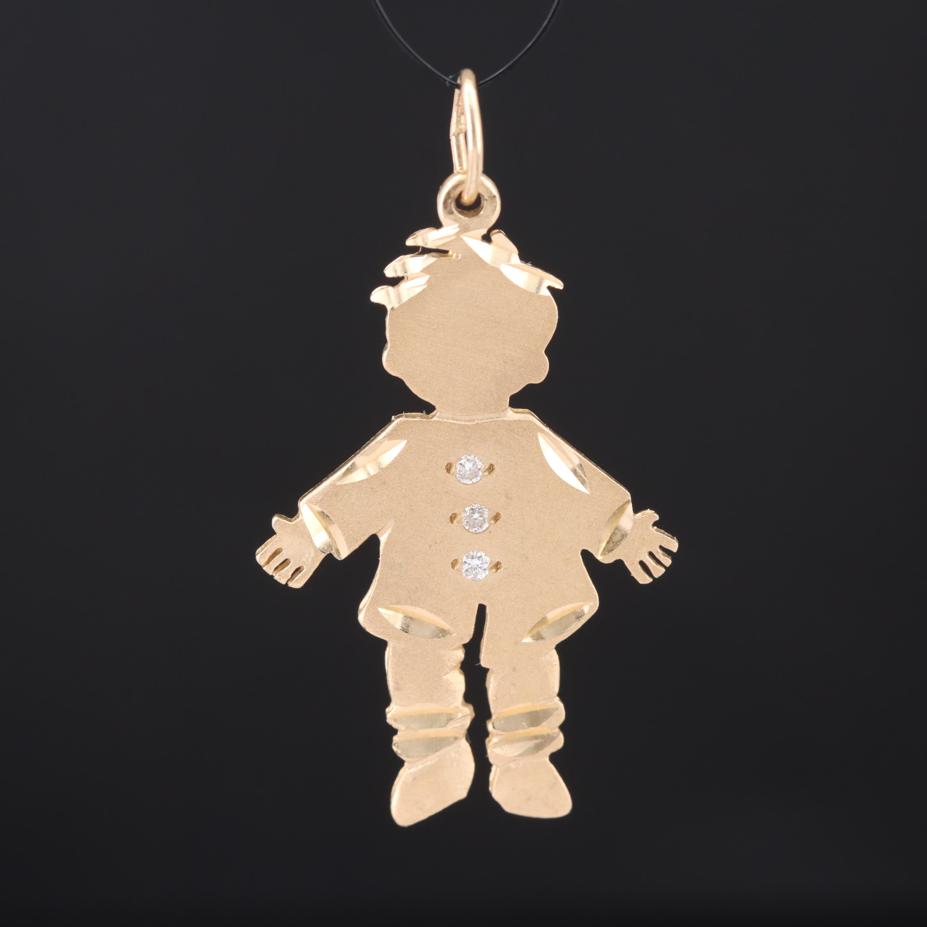Michael Anthony 14K Diamond Child Pendant