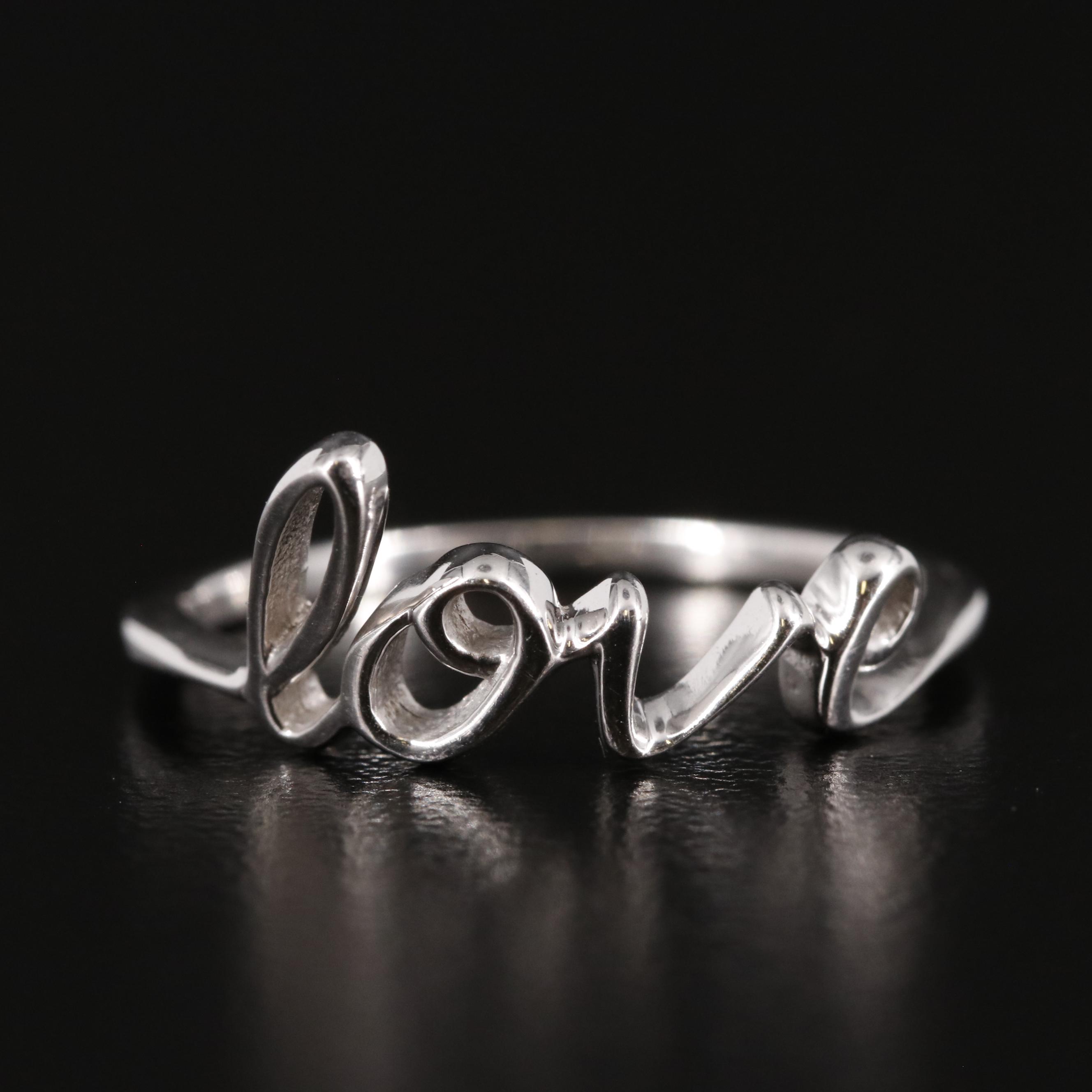 Sterling "Love" Ring