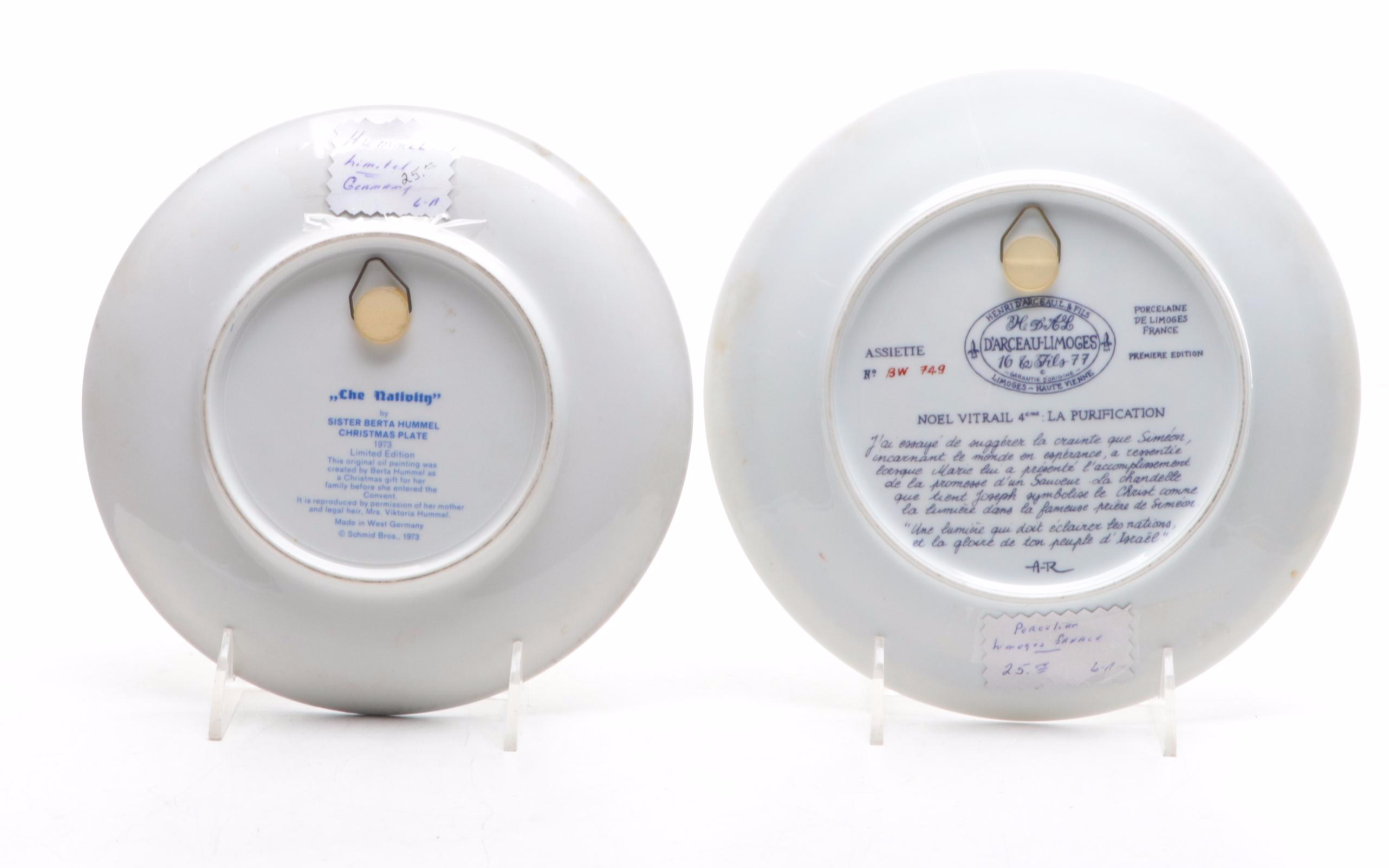 Holiday Collector Plates Including "The Holy Family"