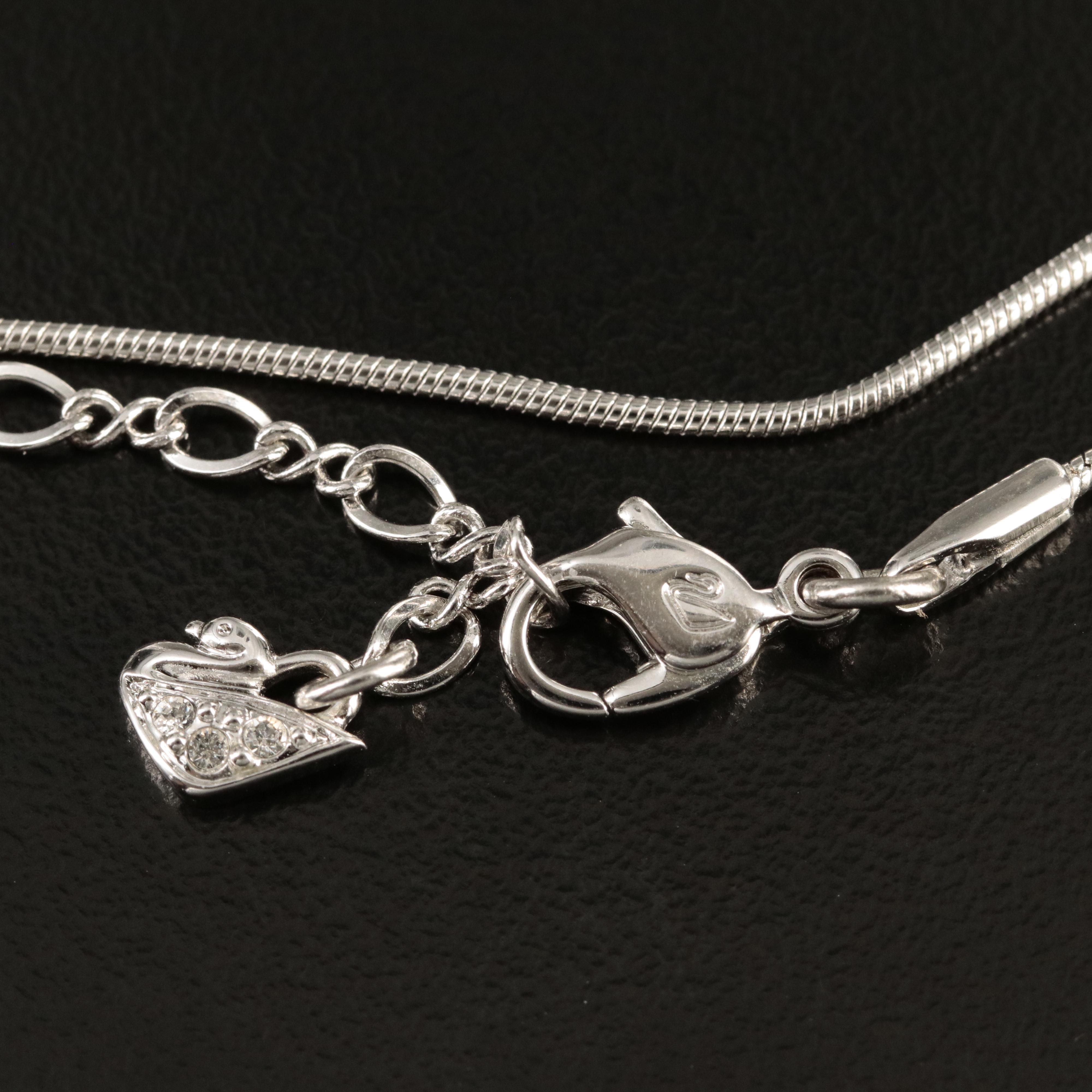 Swarovski Crystal Concentric Pendant Necklace and Earrings