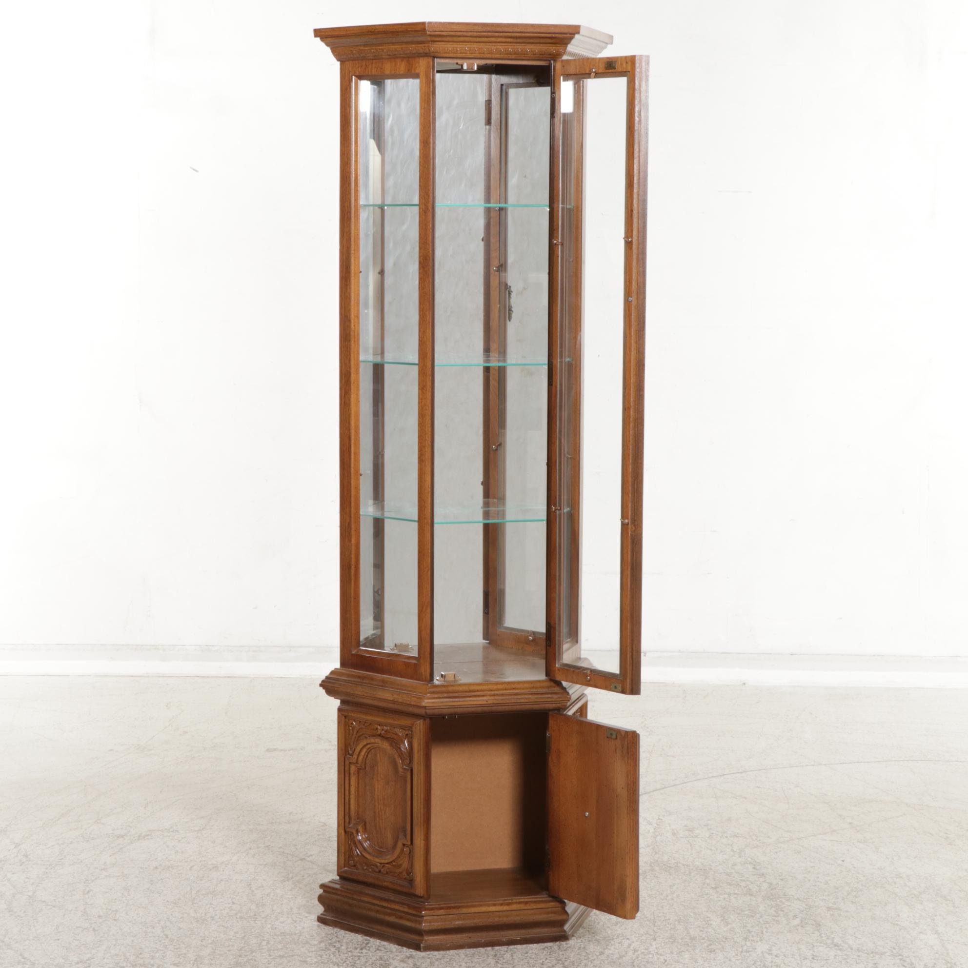 Spanish Baroque Style Curio Cabinet, Late 20th Century