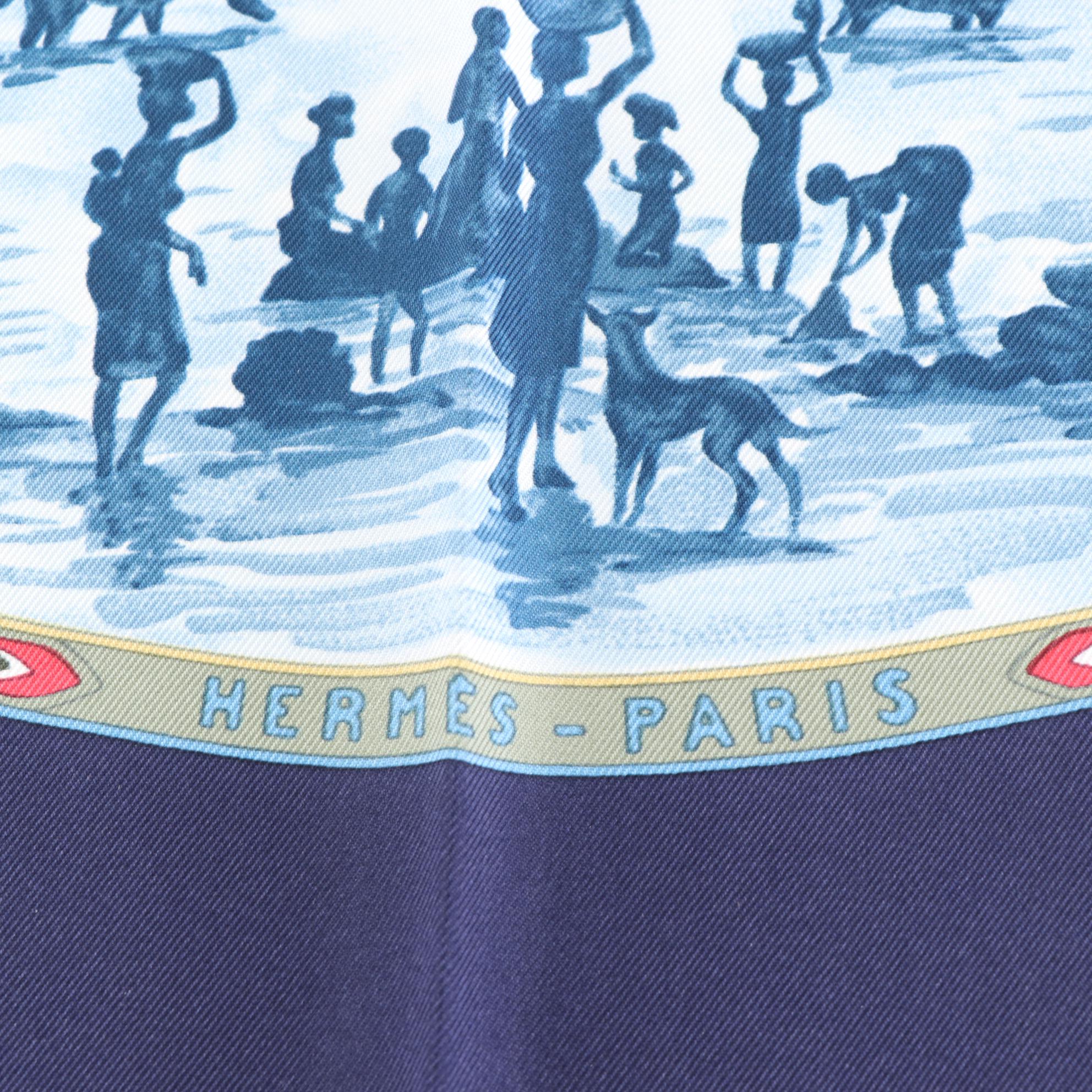 Hermès "Cavaliers Peuls" Scarf 90 in Silk Twill