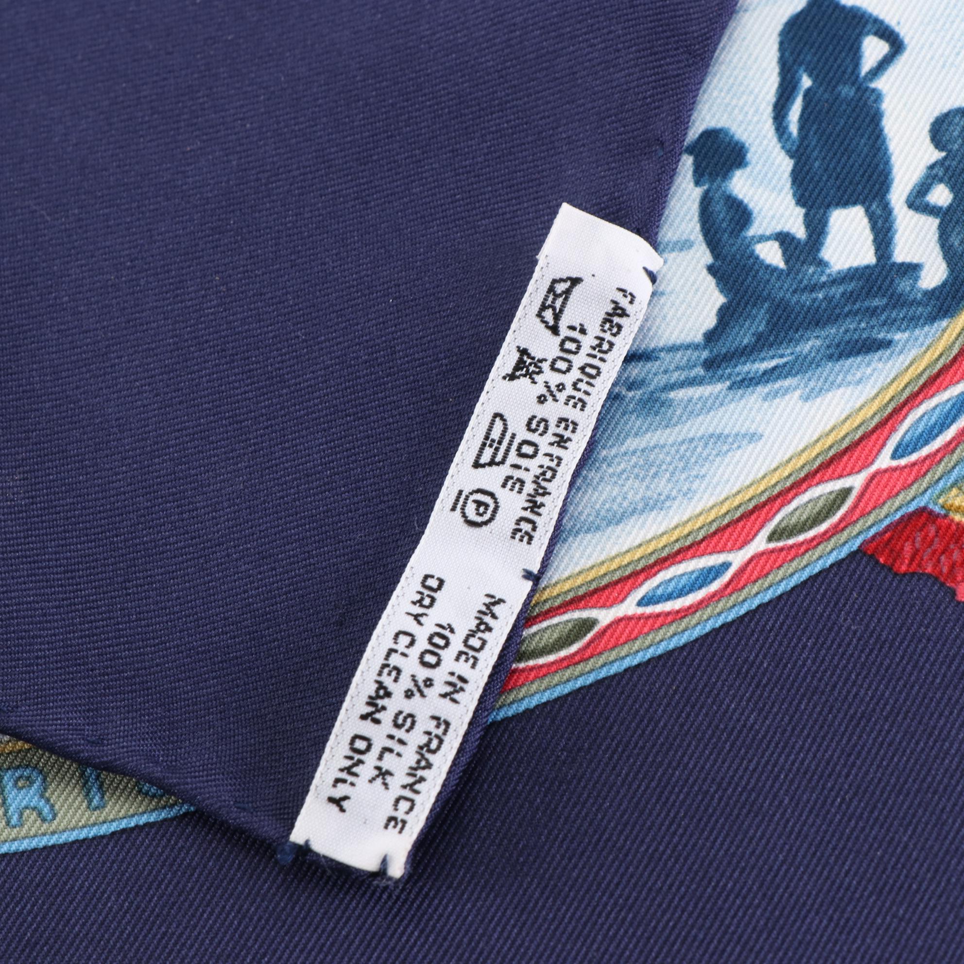 Hermès "Cavaliers Peuls" Scarf 90 in Silk Twill