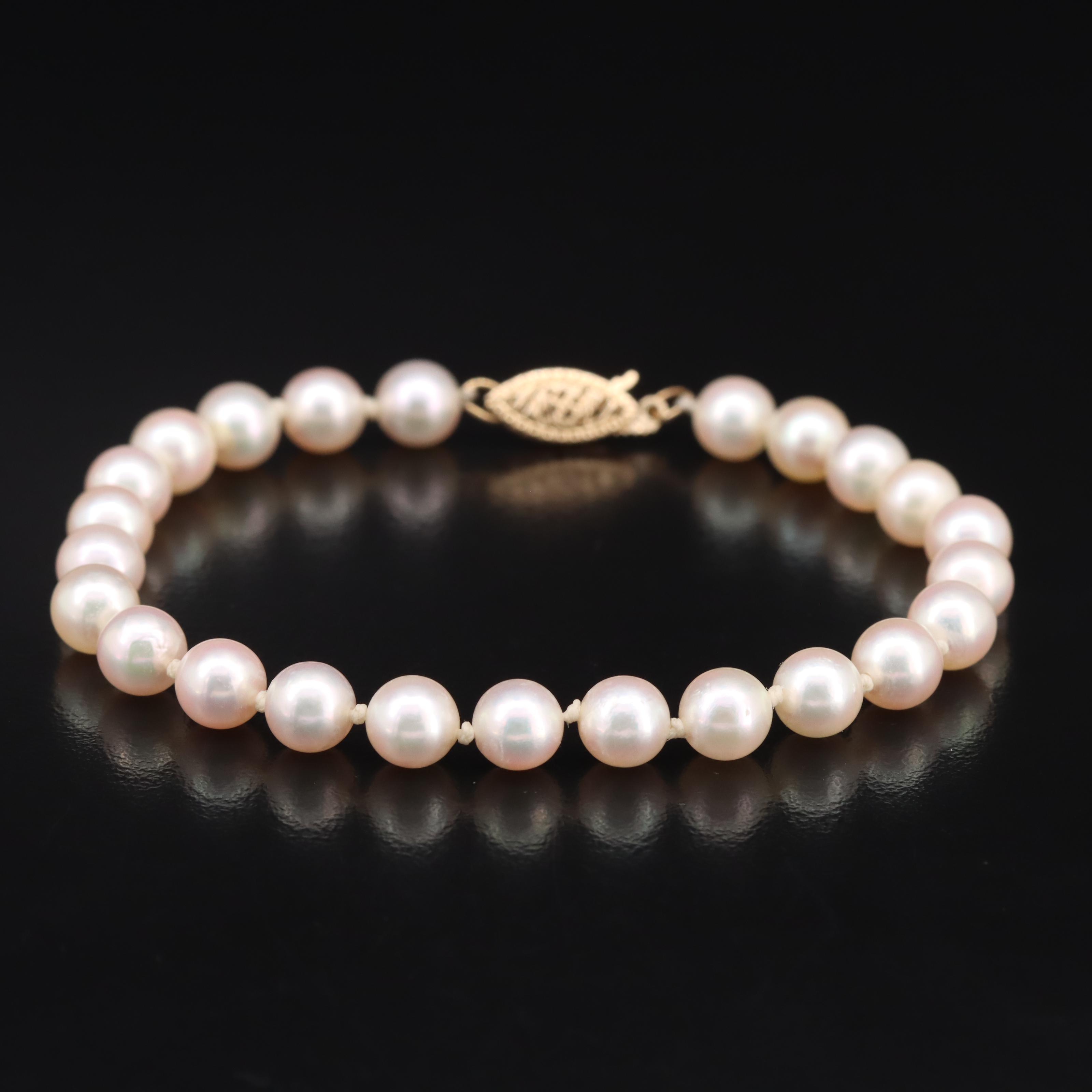 Pearl Bracelet with 14K Clasp