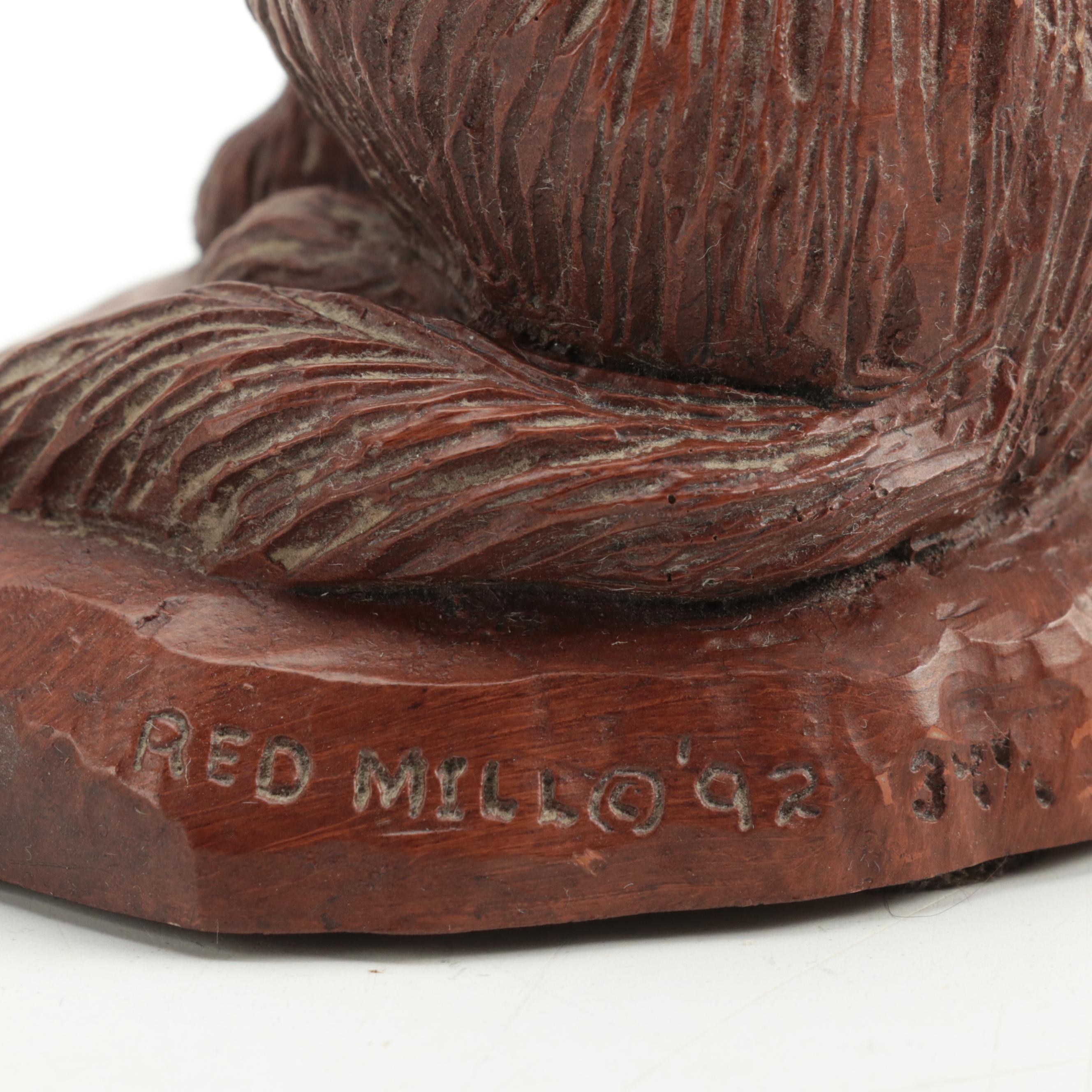 Red Mill Crushed Pecan and Resin Wolf Figurines with Other Wolf Figurines