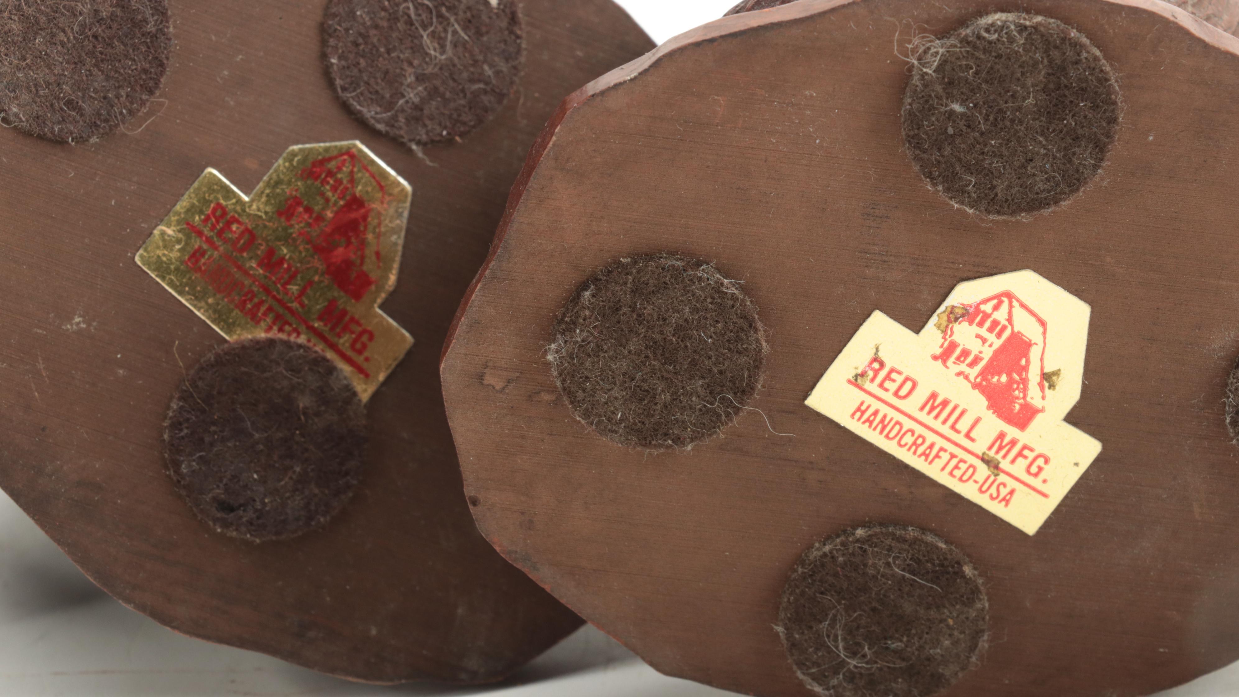 Red Mill Crushed Pecan and Resin Wolf Figurines with Other Wolf Figurines