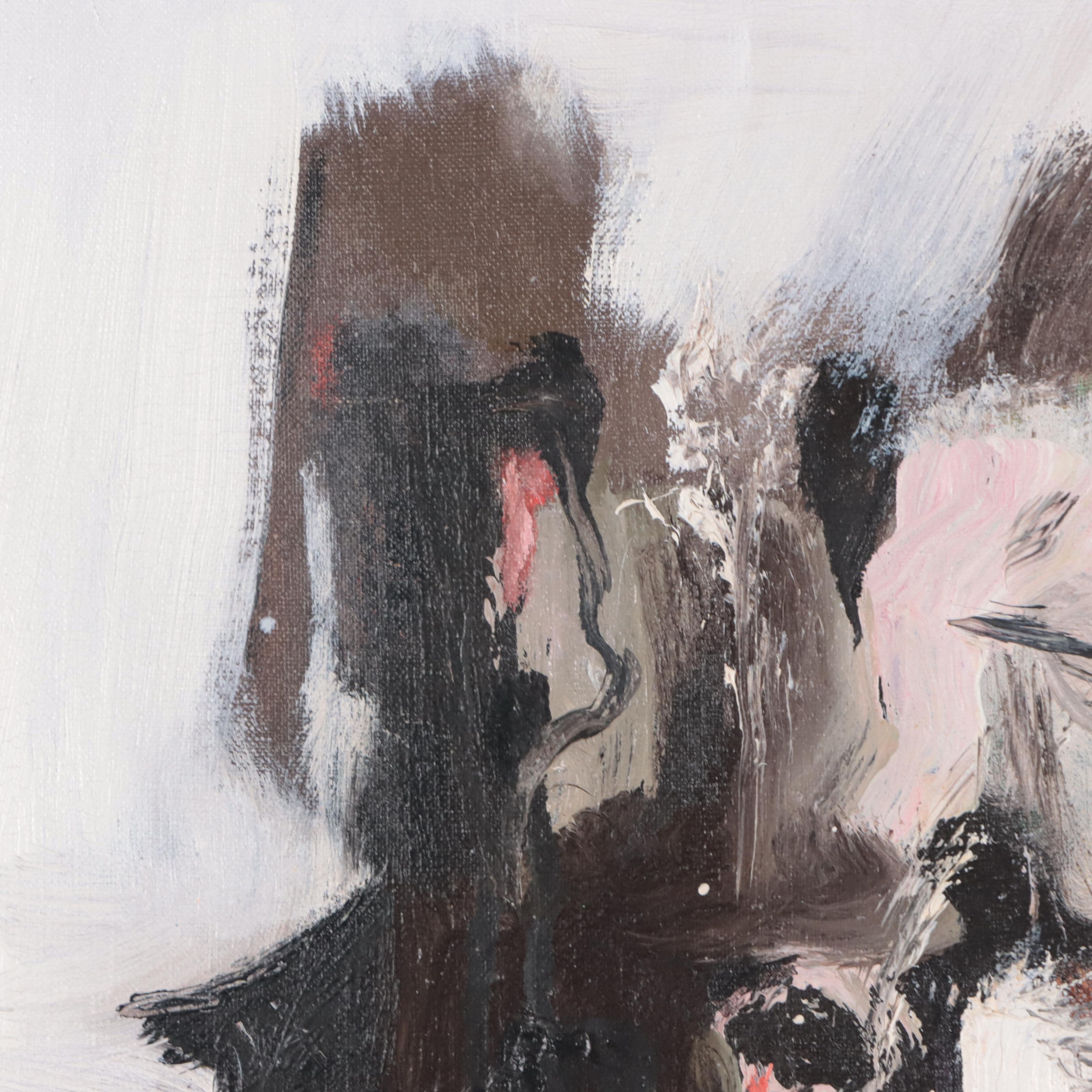 Abstract Non-Objective Acrylic Painting, Late 20th Century