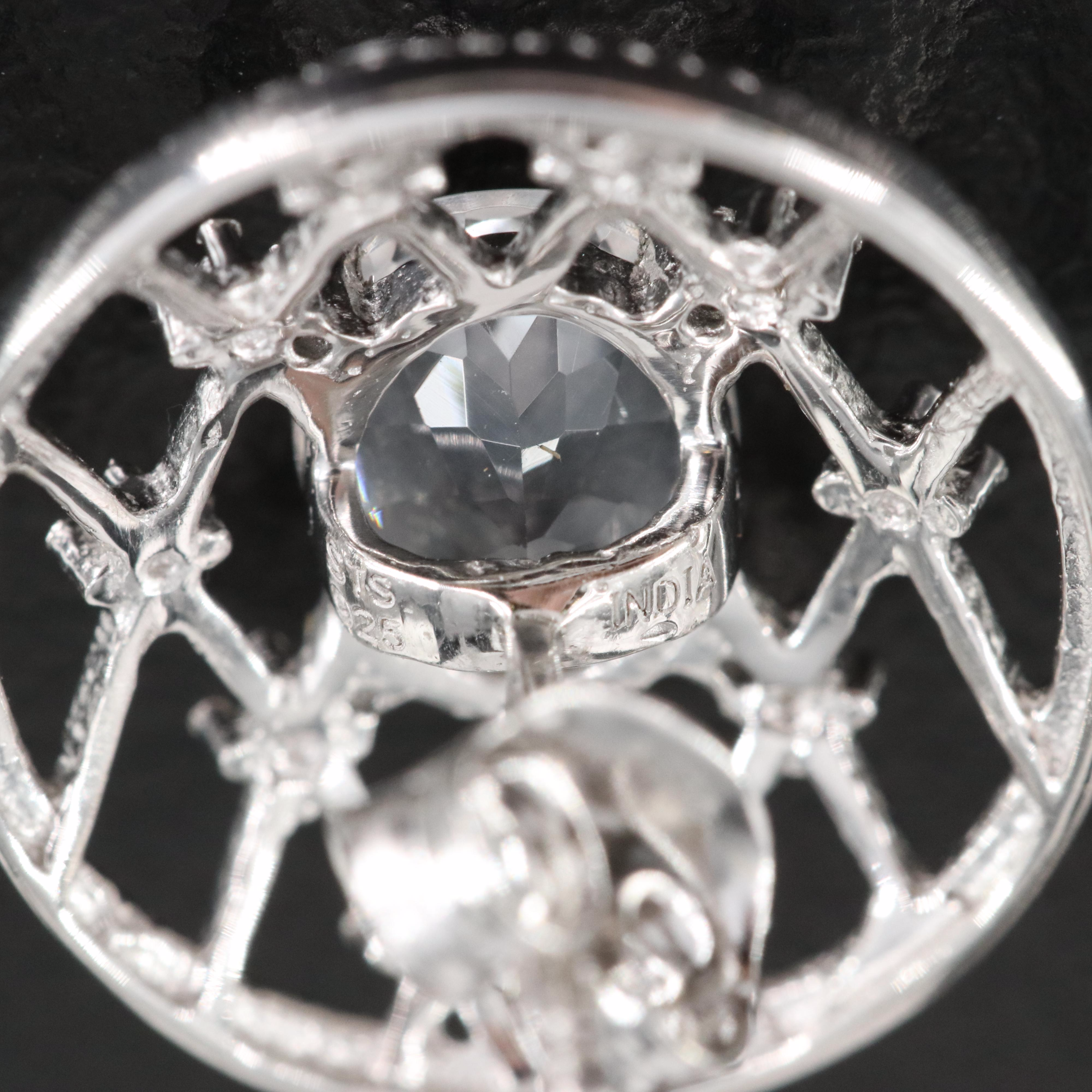 Sterling Petalite Lattice Earrings