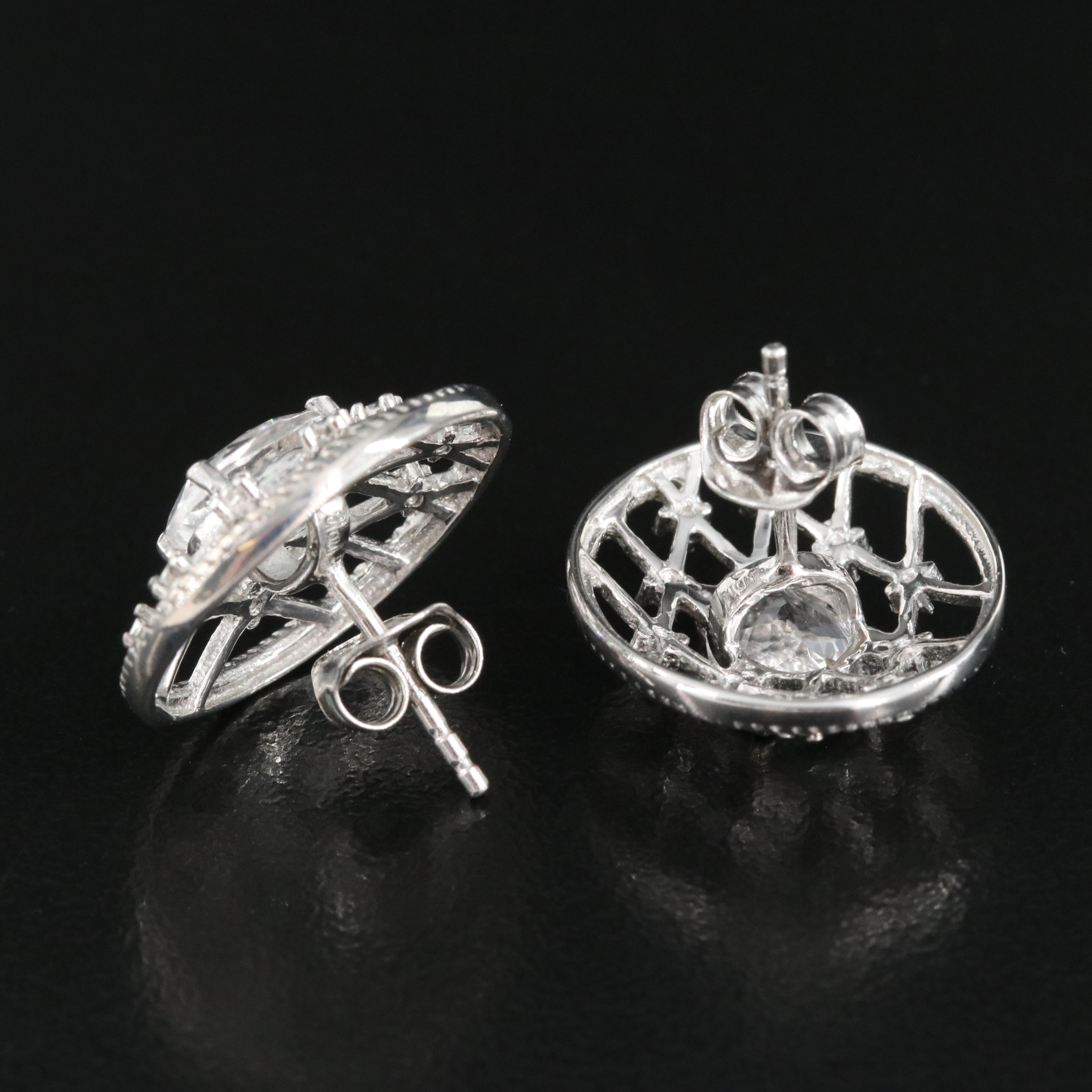 Sterling Petalite Lattice Earrings