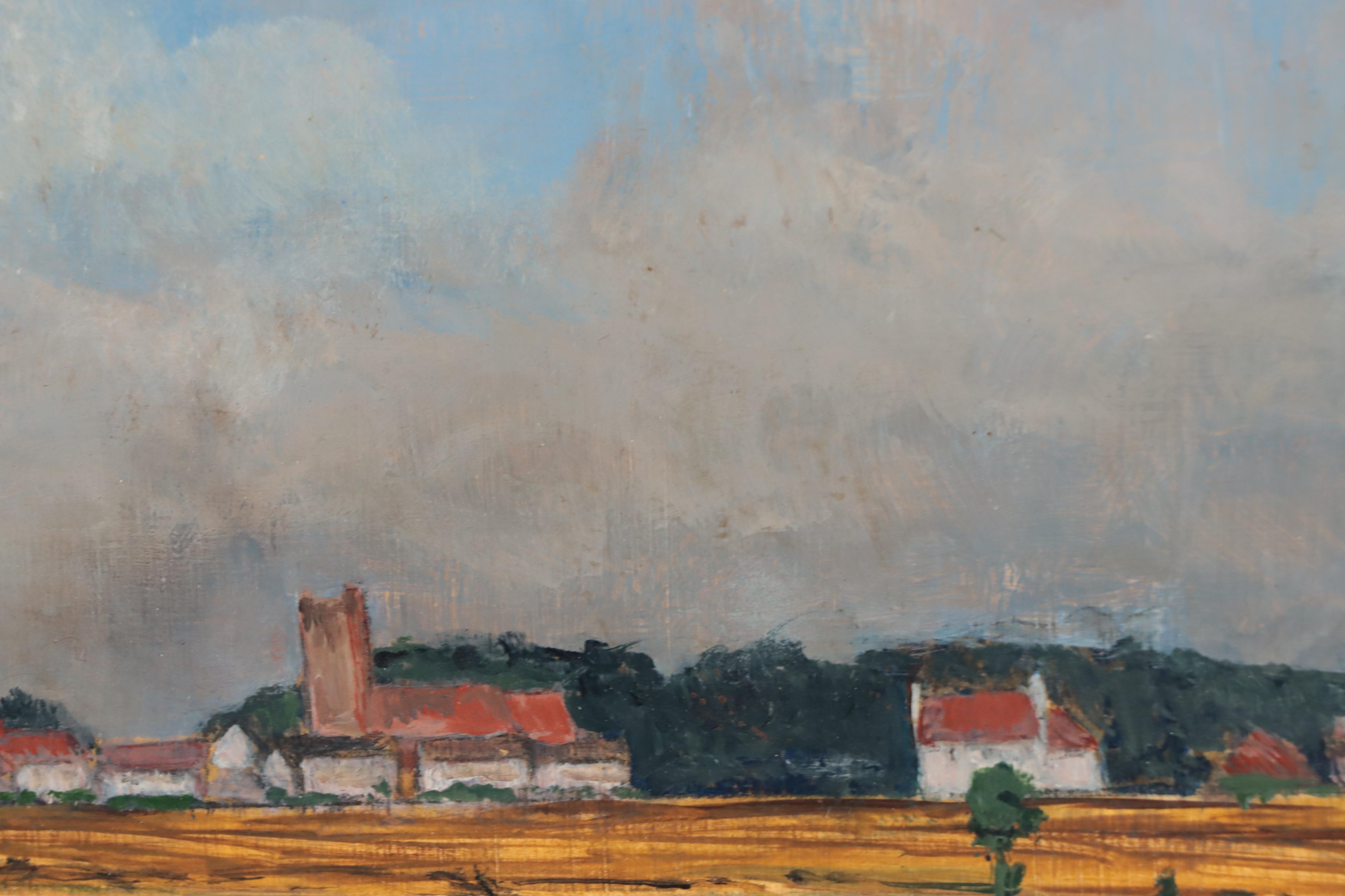 S.R. Kennedy Countryside Landscape Oil Painting, Late 20th Century