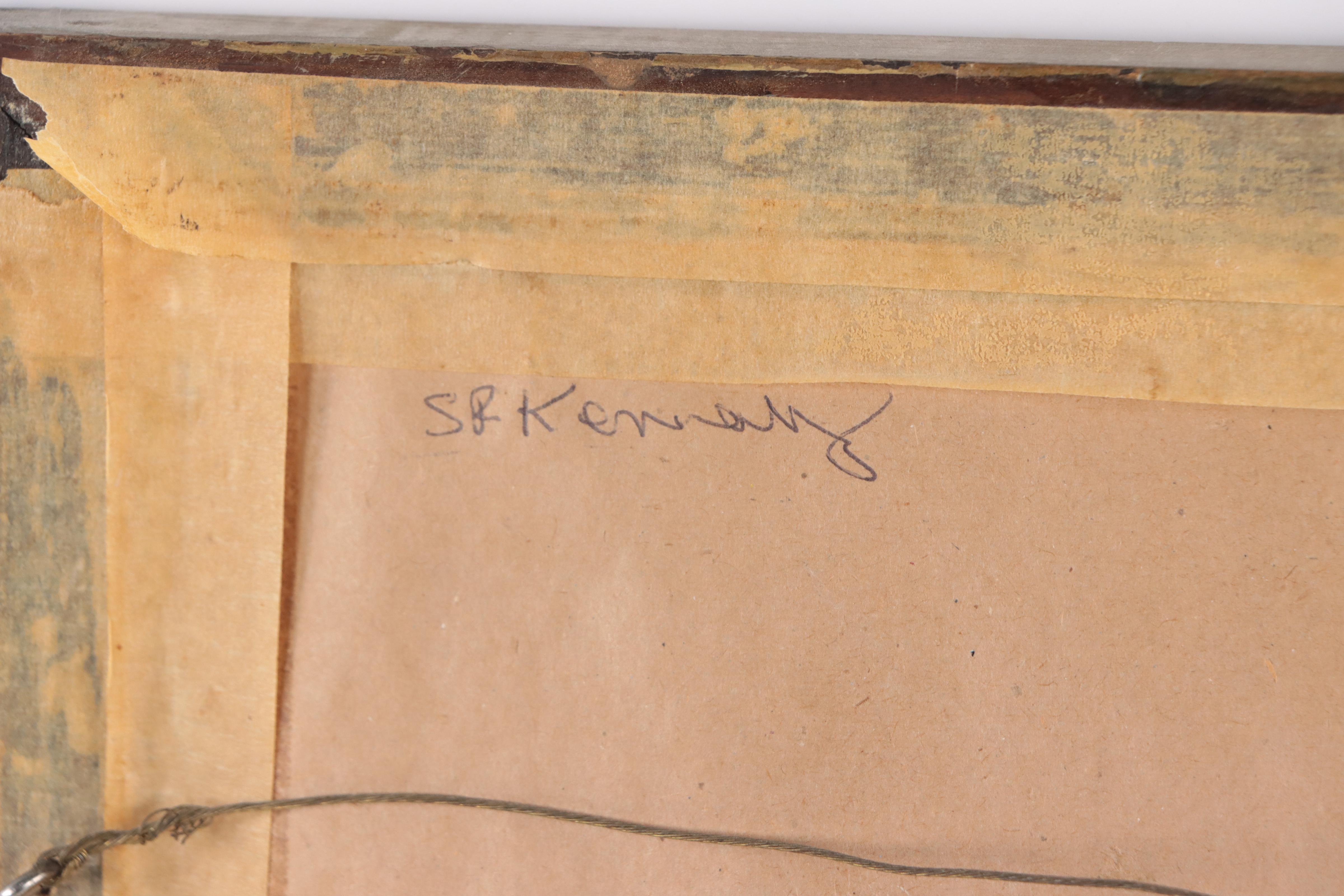 S.R. Kennedy Countryside Landscape Oil Painting, Late 20th Century