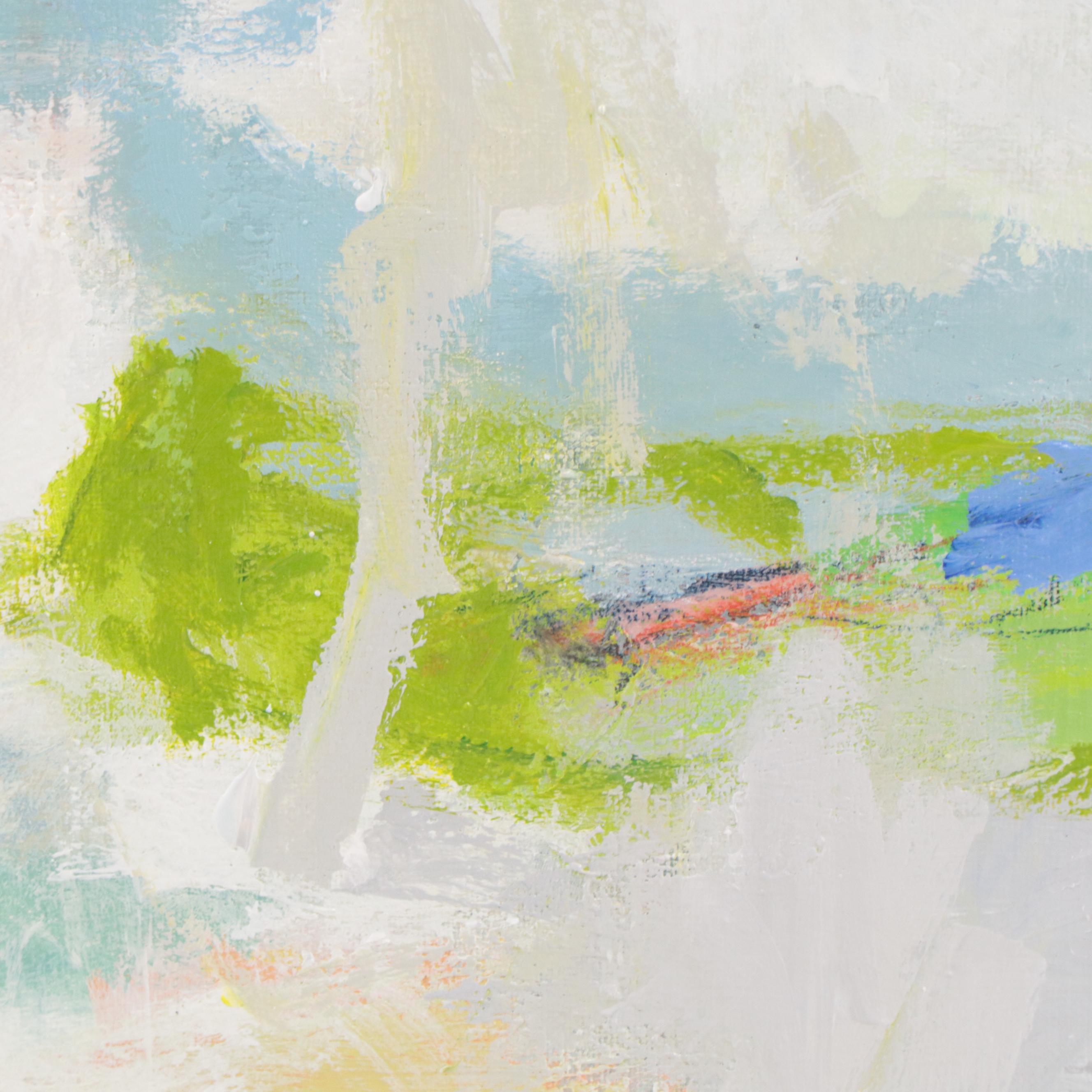 Lee Hafer Non-Objective Abstract Mixed Media Painting, Circa 2020