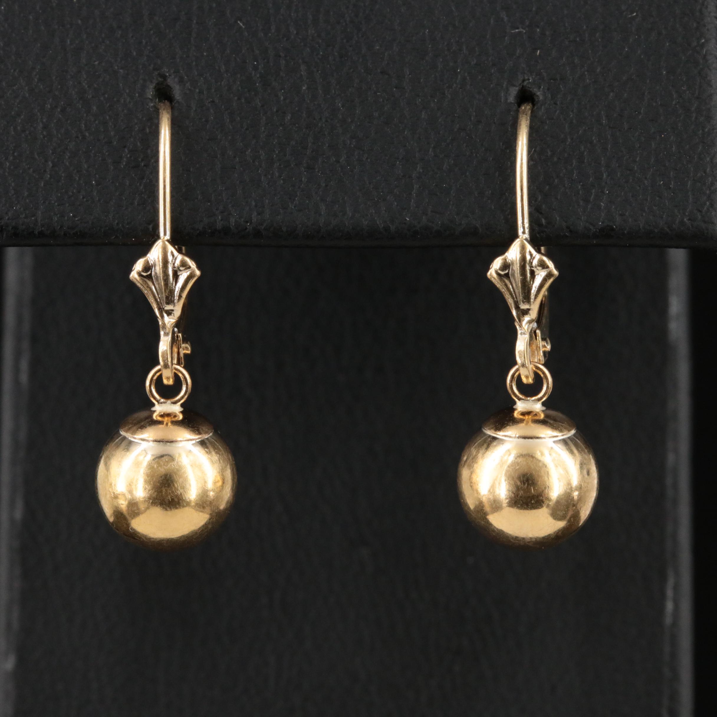 14K Sphere Earrings