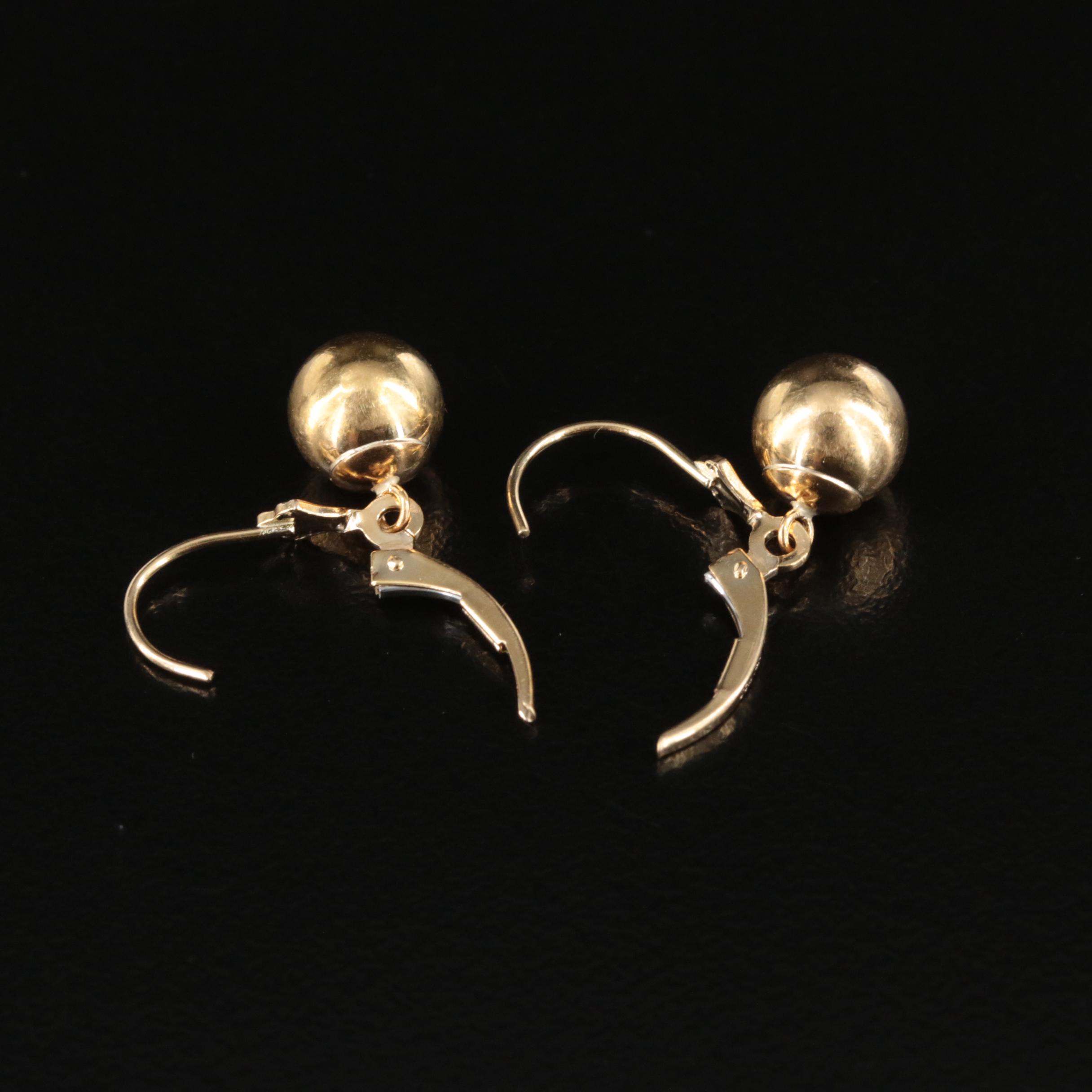 14K Sphere Earrings