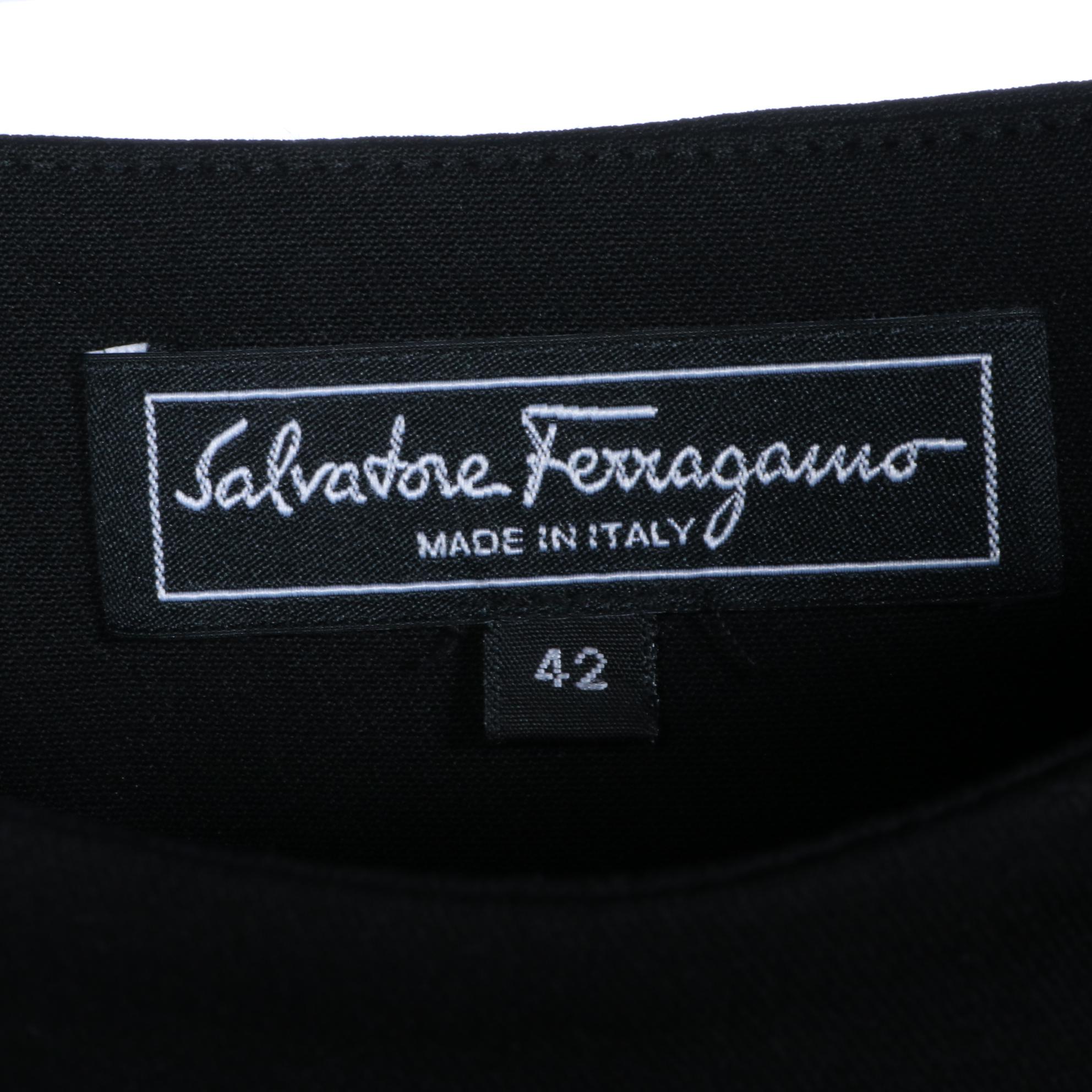 Salvatore Ferragamo Straight Skirt, Boss Hugo Boss Tie Blouse, and Sweater