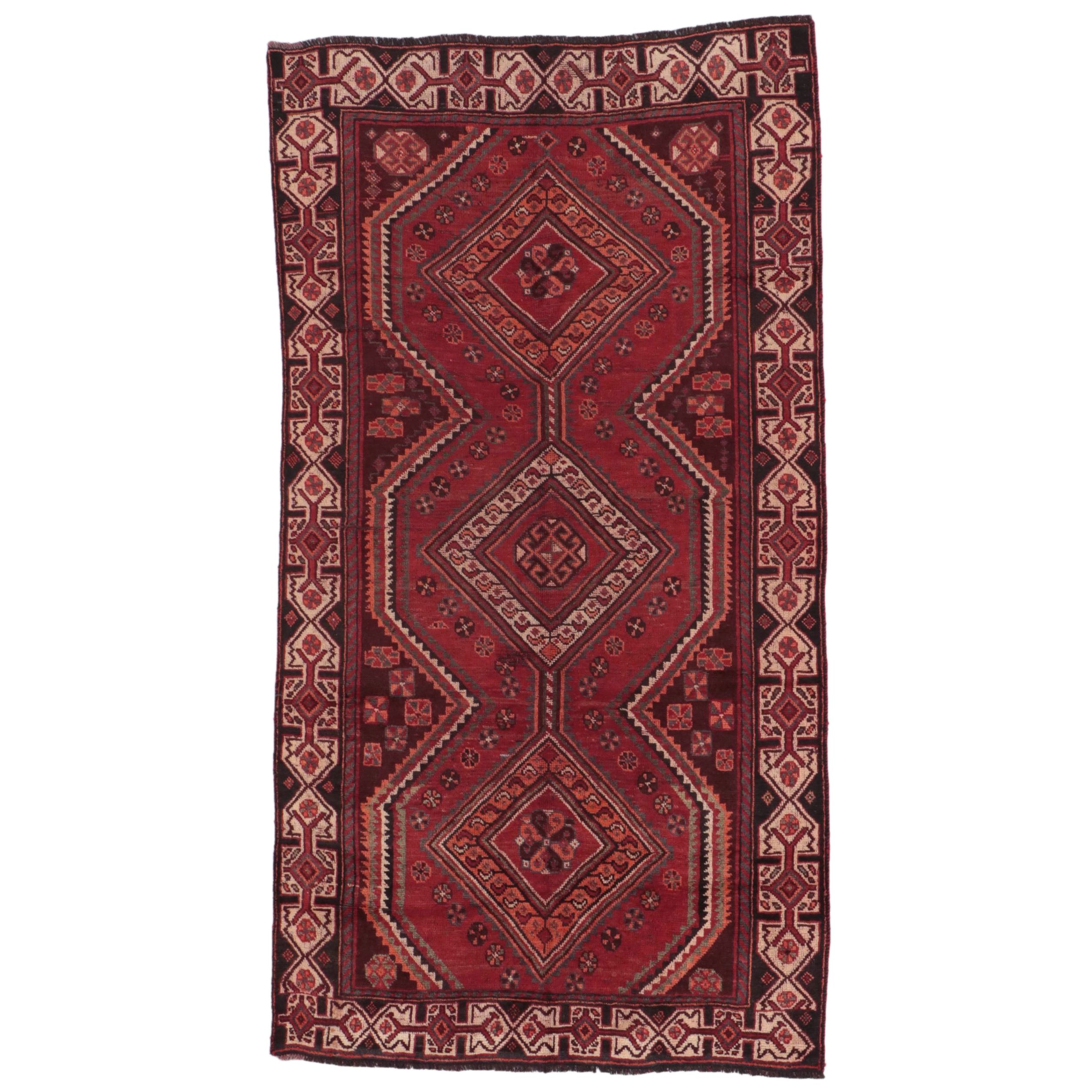 4'9 x 9'1  Hand-Knotted Persian Shiraz Area Rug