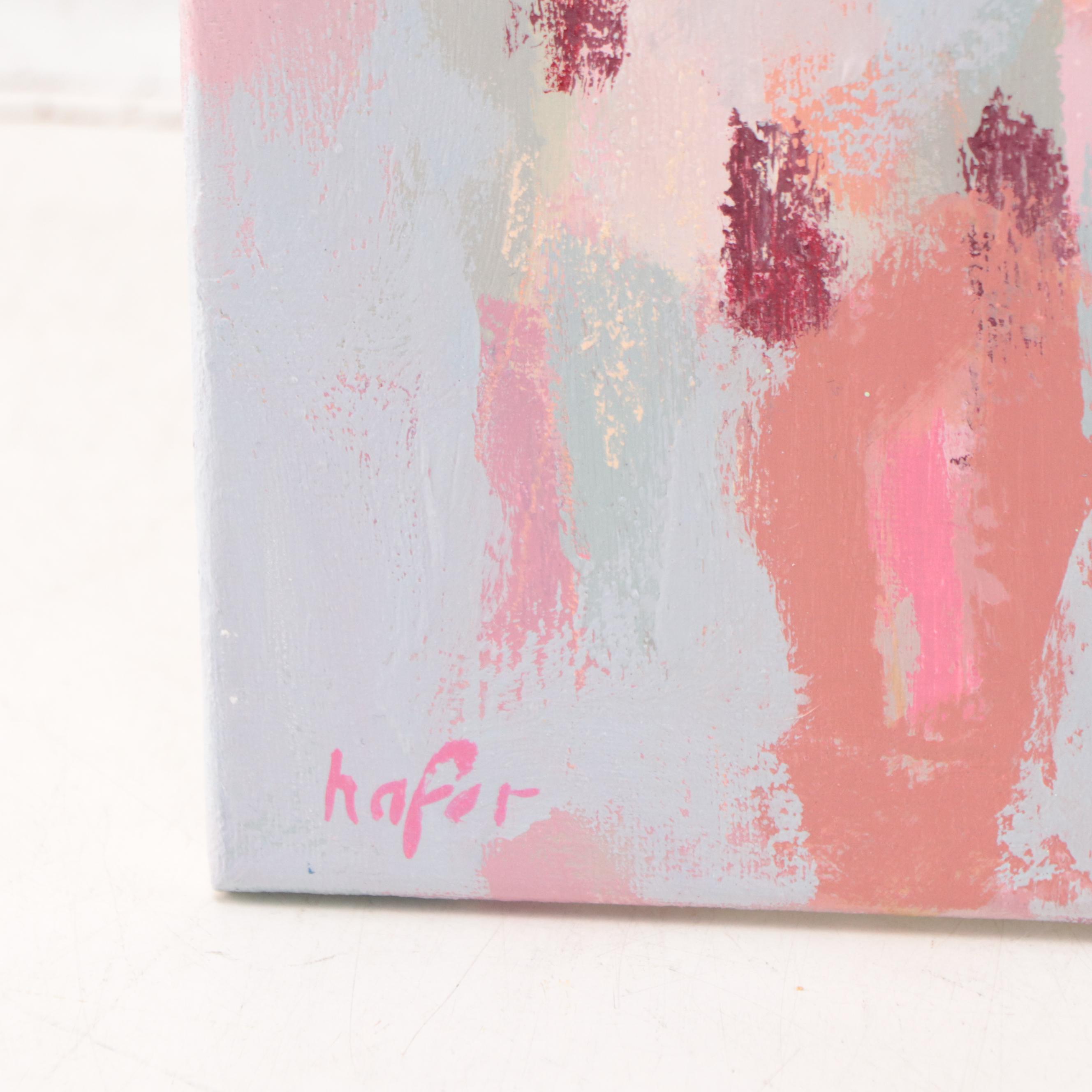 Lee Hafer Non-Objective Abstract Acrylic Painting, Circa 2020