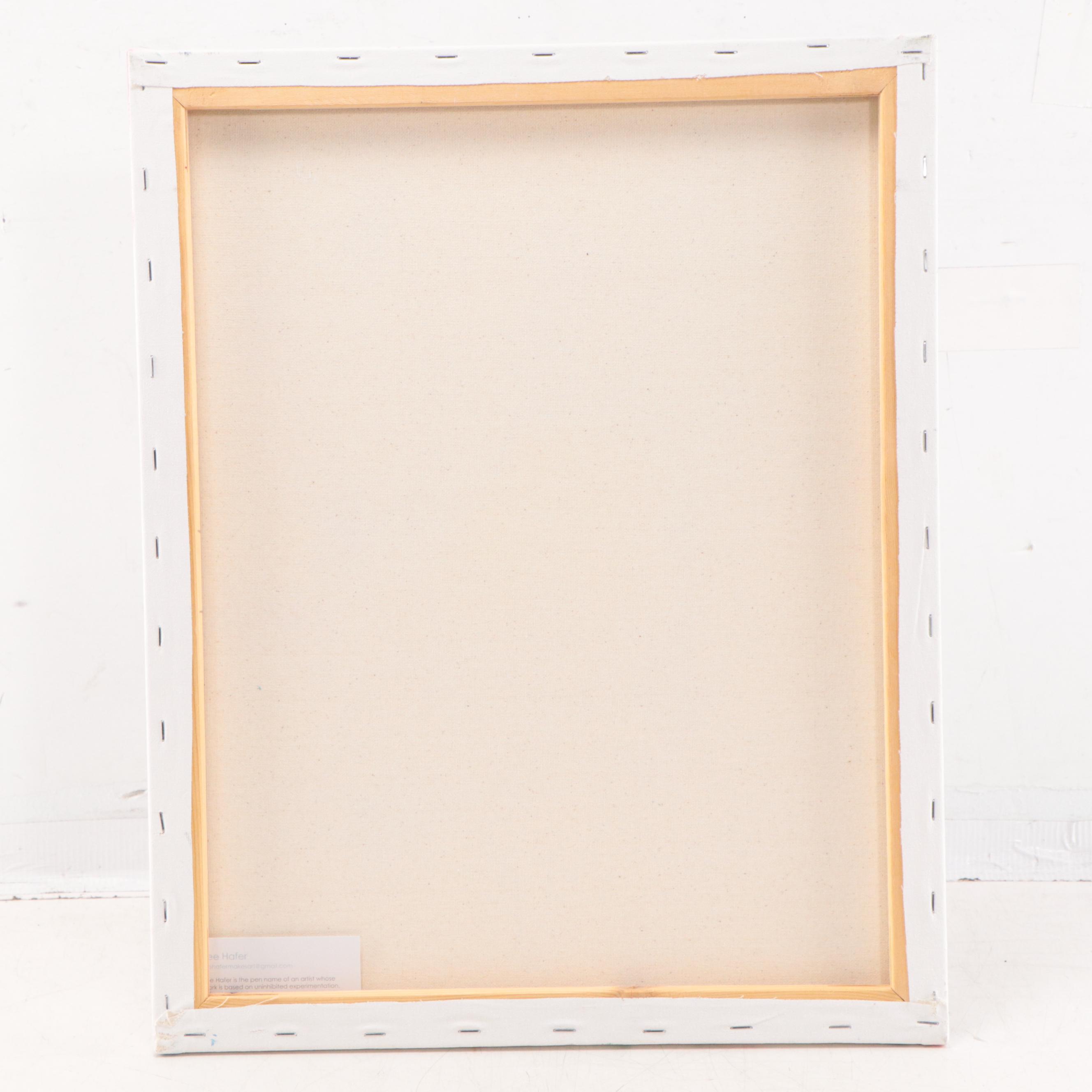 Lee Hafer Non-Objective Abstract Acrylic Painting, Circa 2020