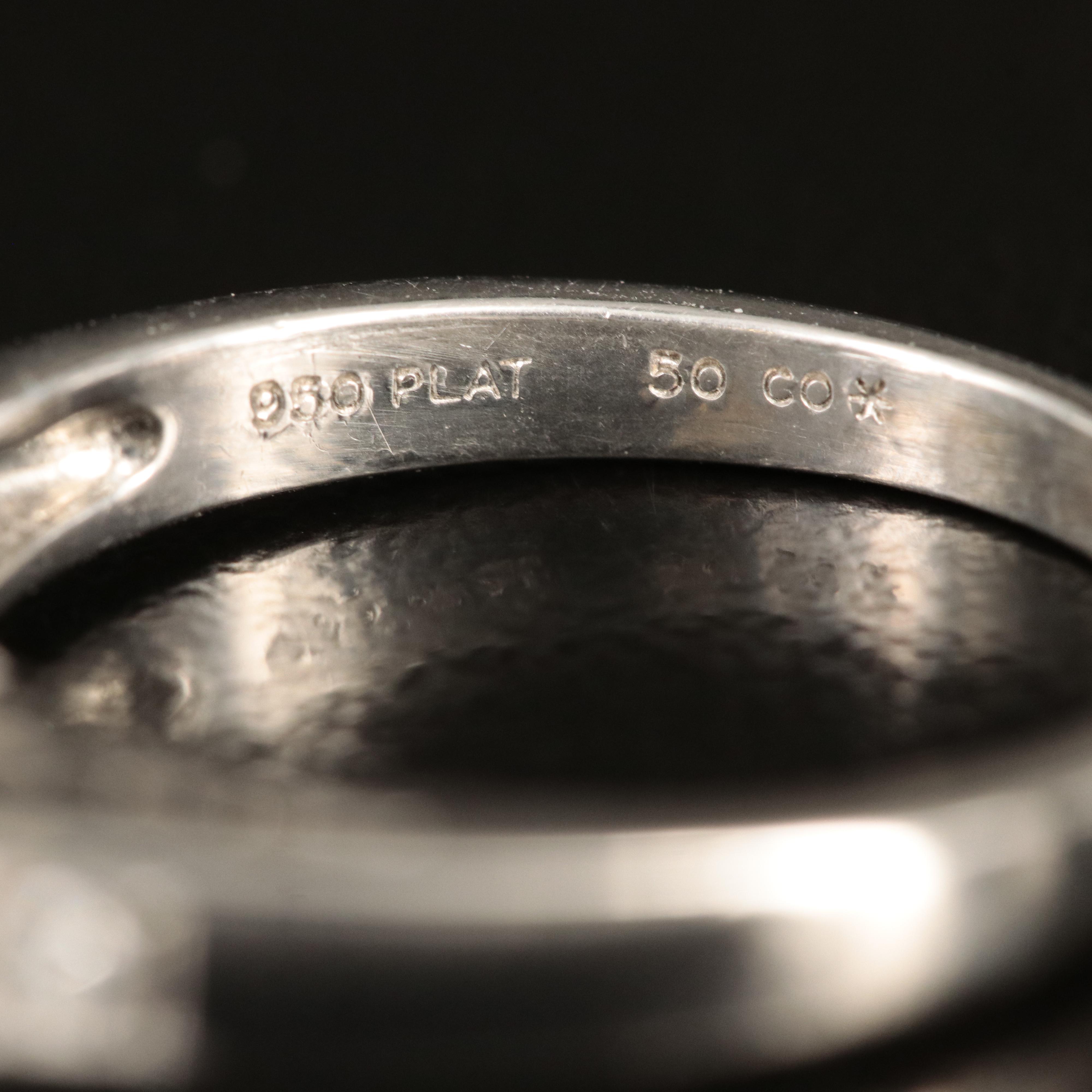 Platinum Alexandrite and Diamond Ring