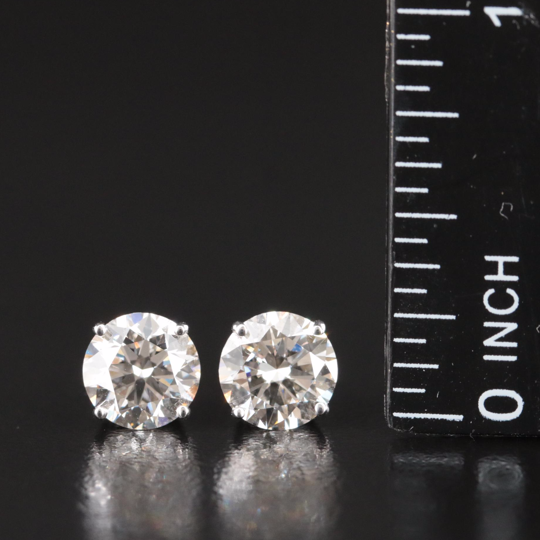 Platinum 3.01 CTW Lab Grown Diamond Earrings