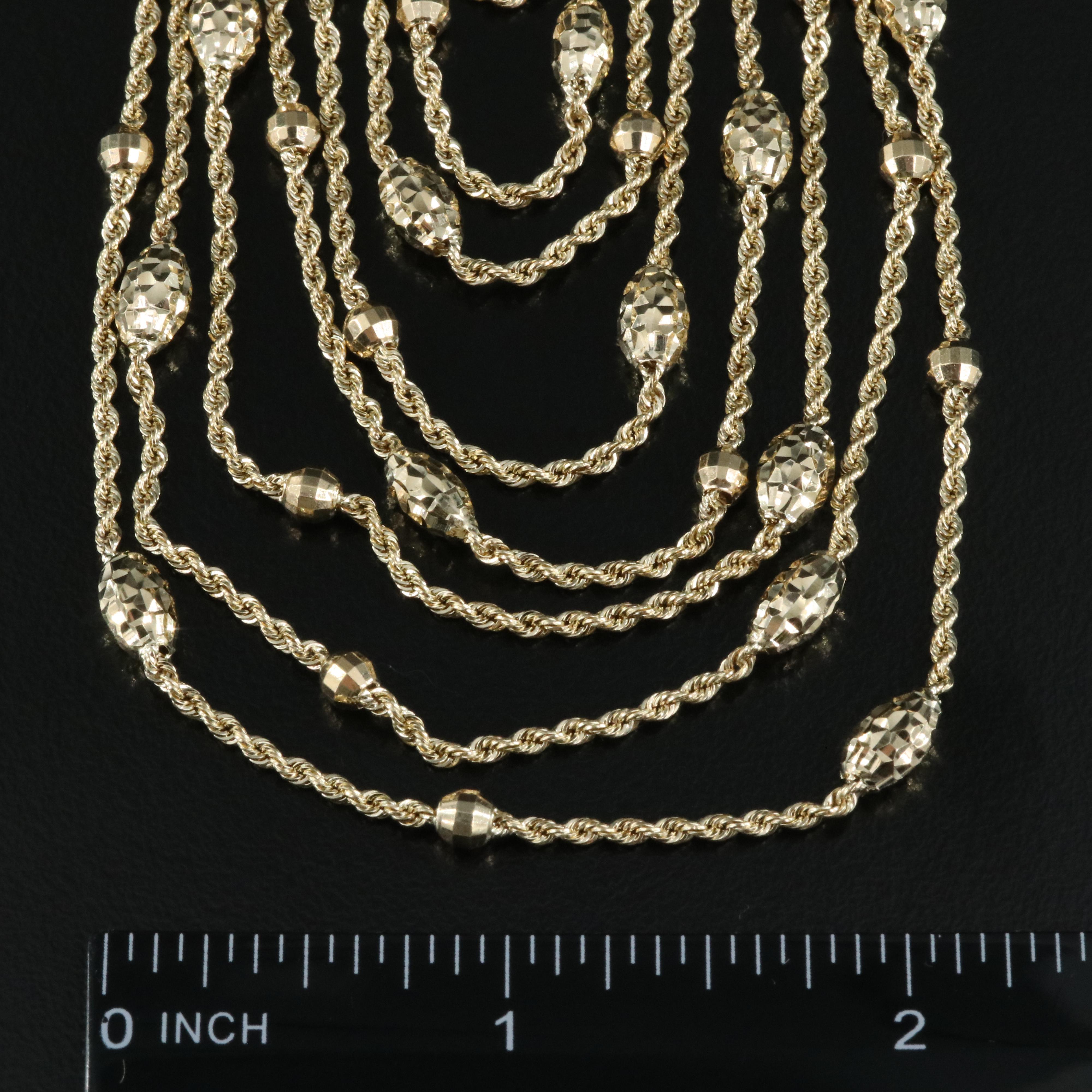 14K Layered Bib Necklace