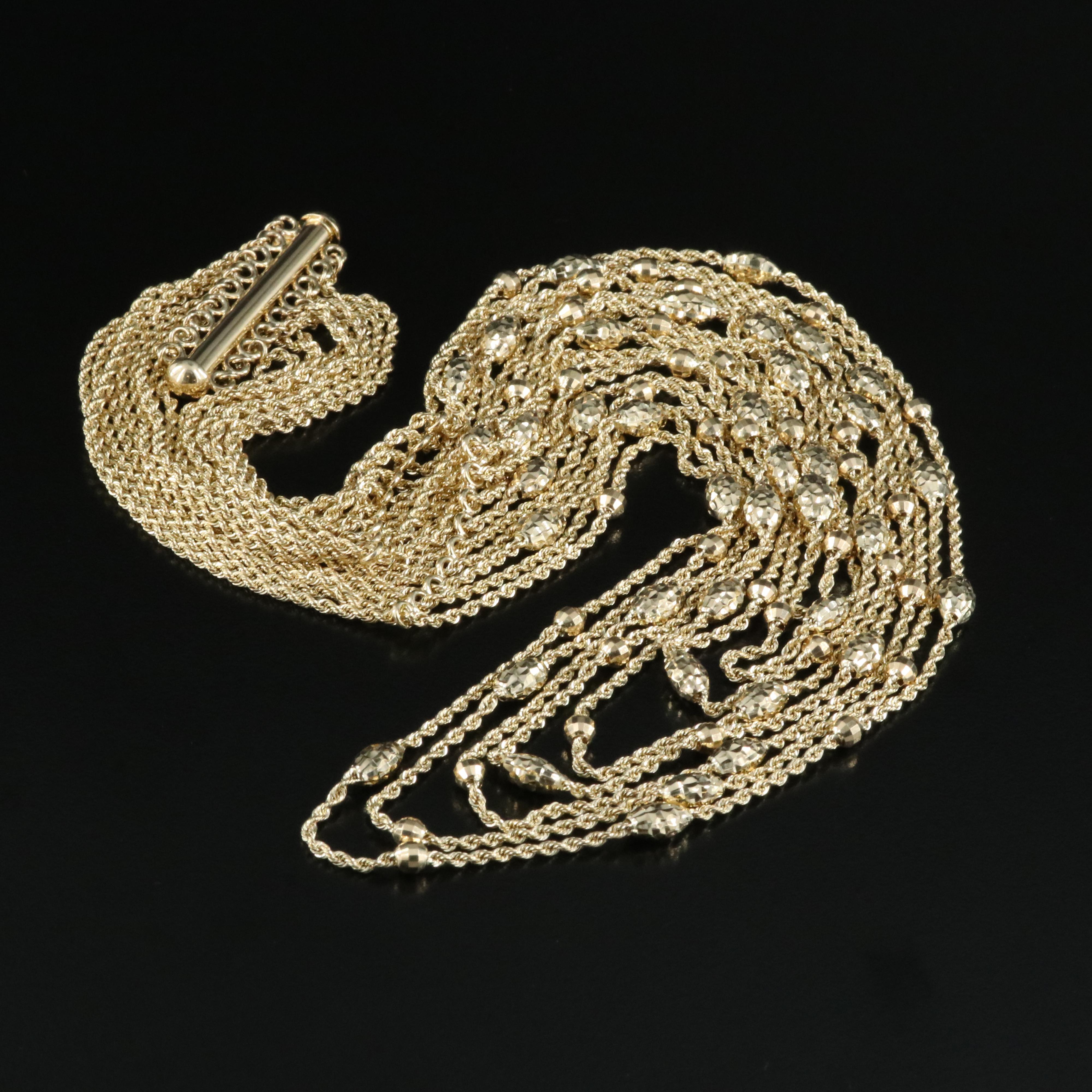 14K Layered Bib Necklace