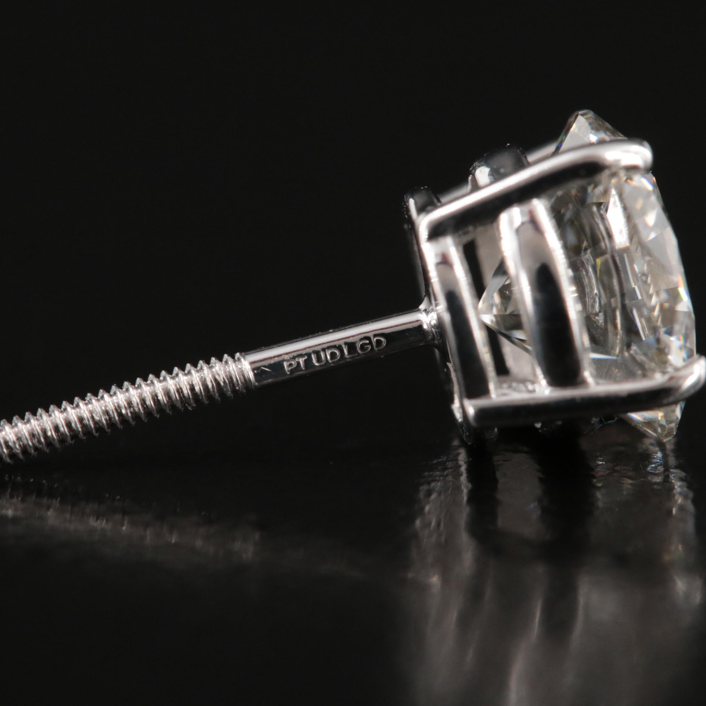 Platinum 3.01 CTW Lab Grown Diamond Earrings