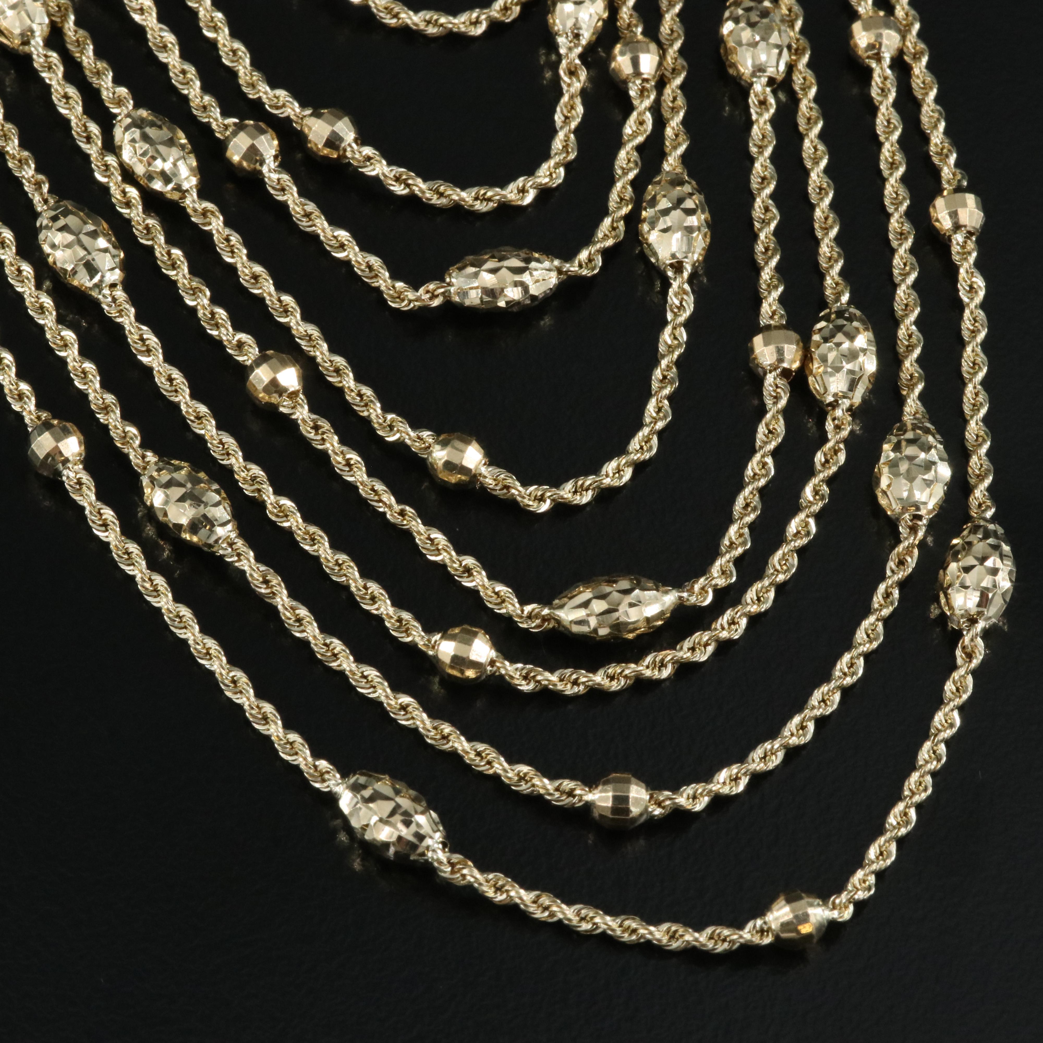 14K Layered Bib Necklace