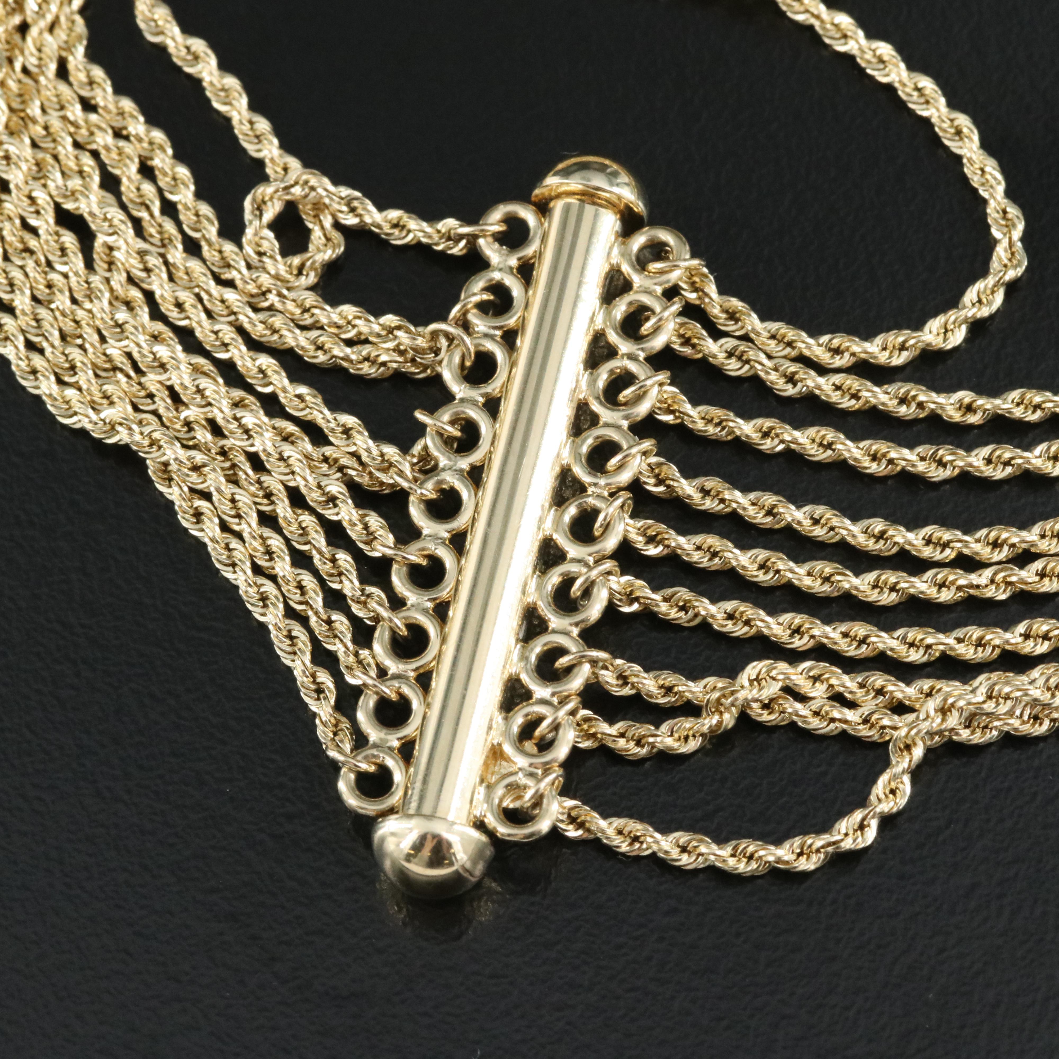 14K Layered Bib Necklace