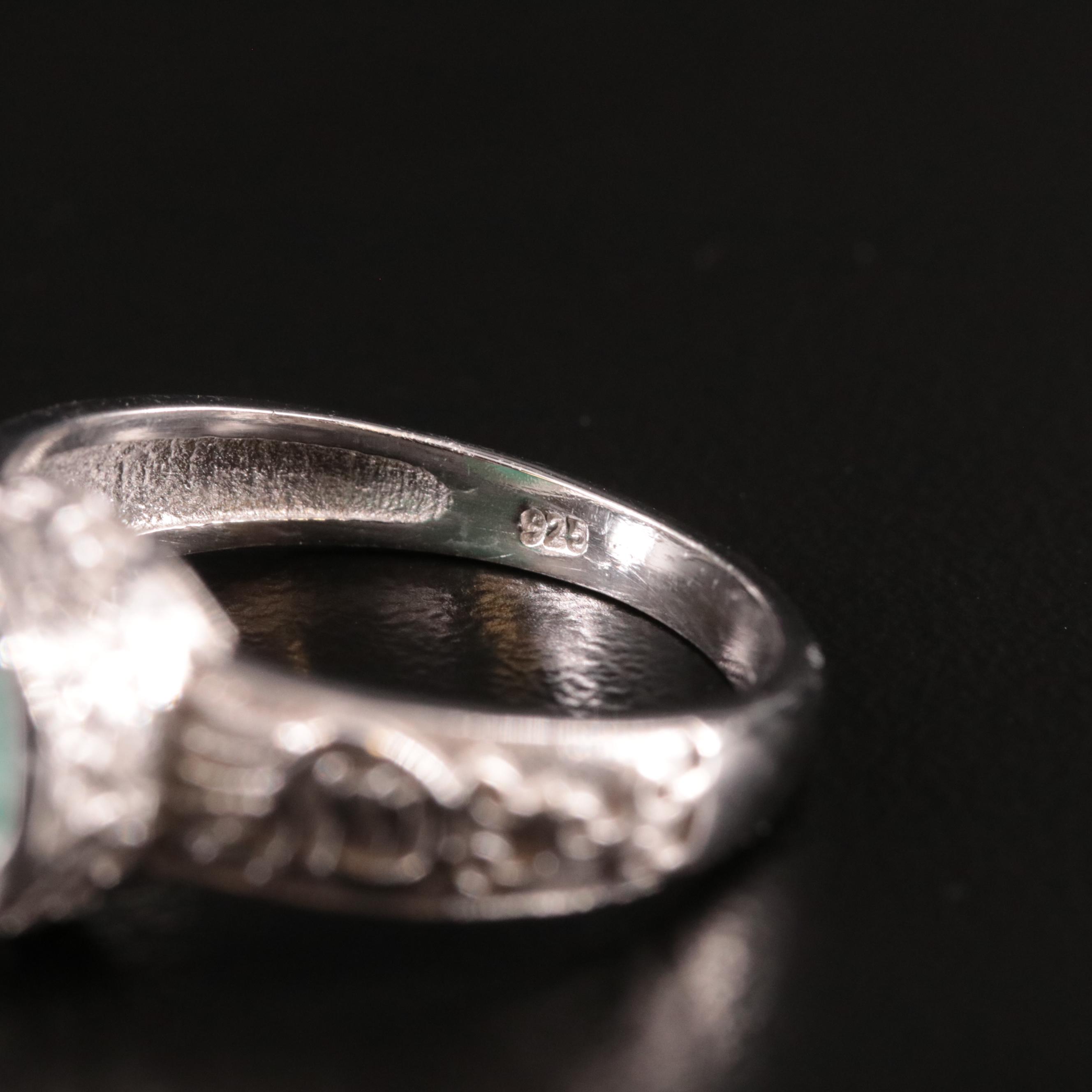Sterling Emerald Ring