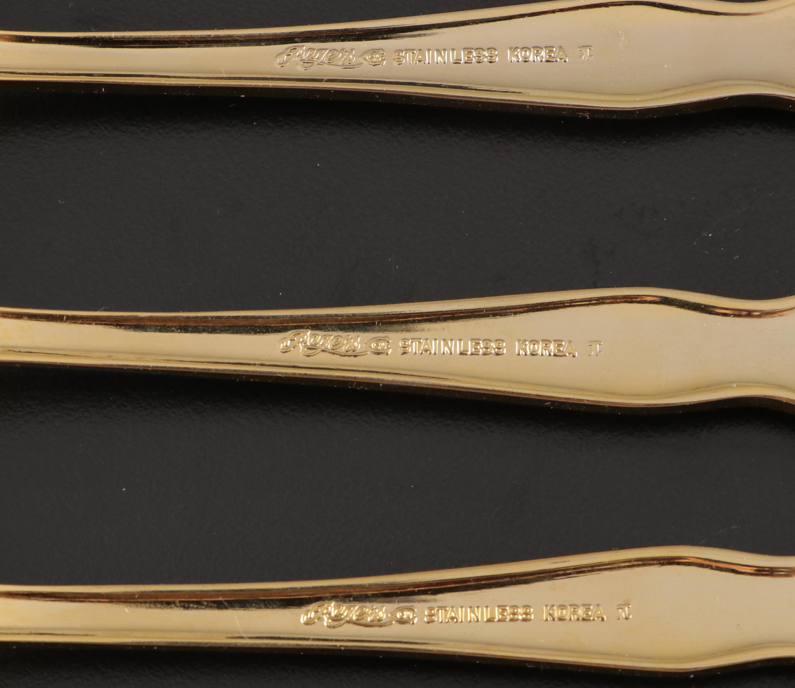 Stanley Roberts "Gold Royalty" Electroplated Stainless Steel Flatware