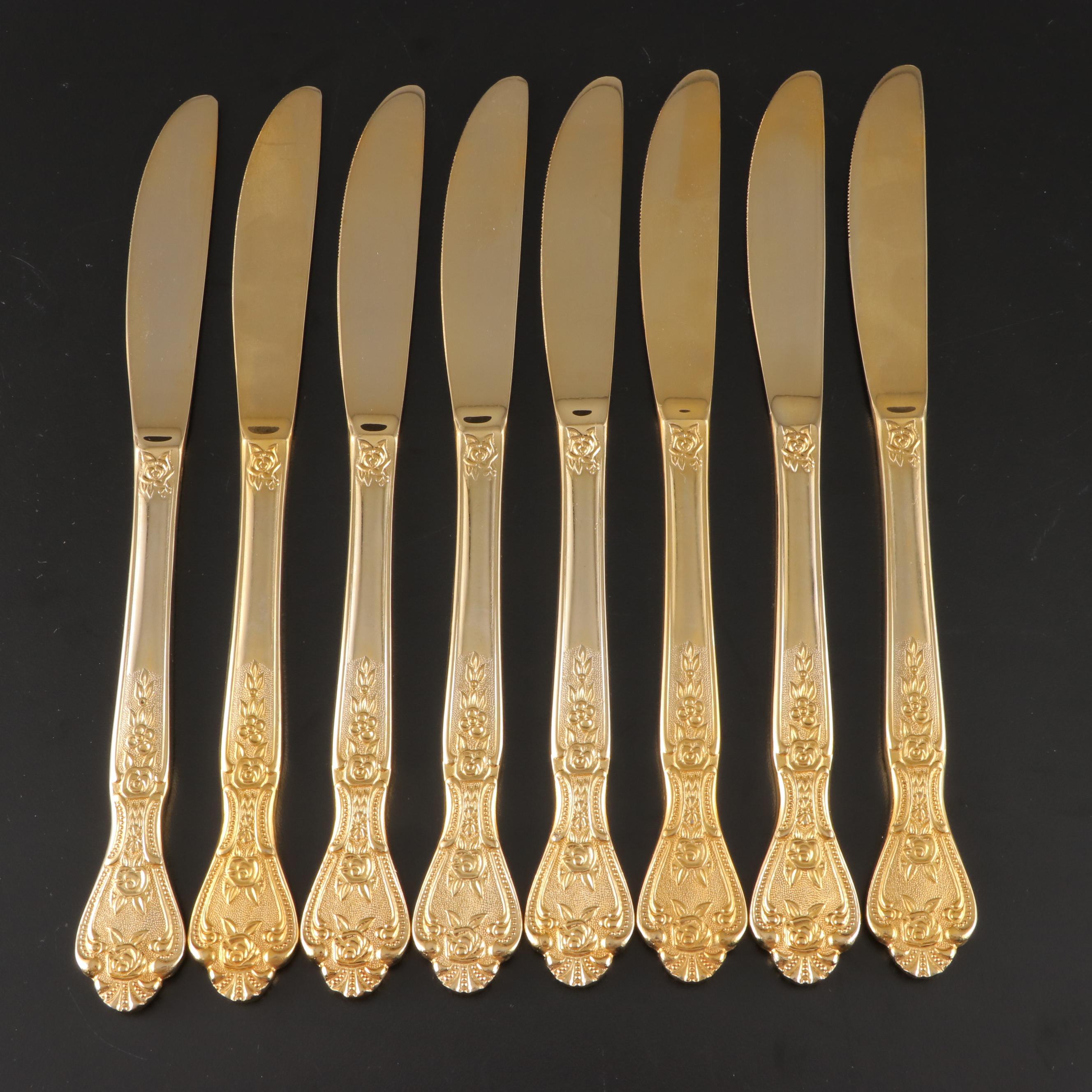 Stanley Roberts "Gold Royalty" Electroplated Stainless Steel Flatware