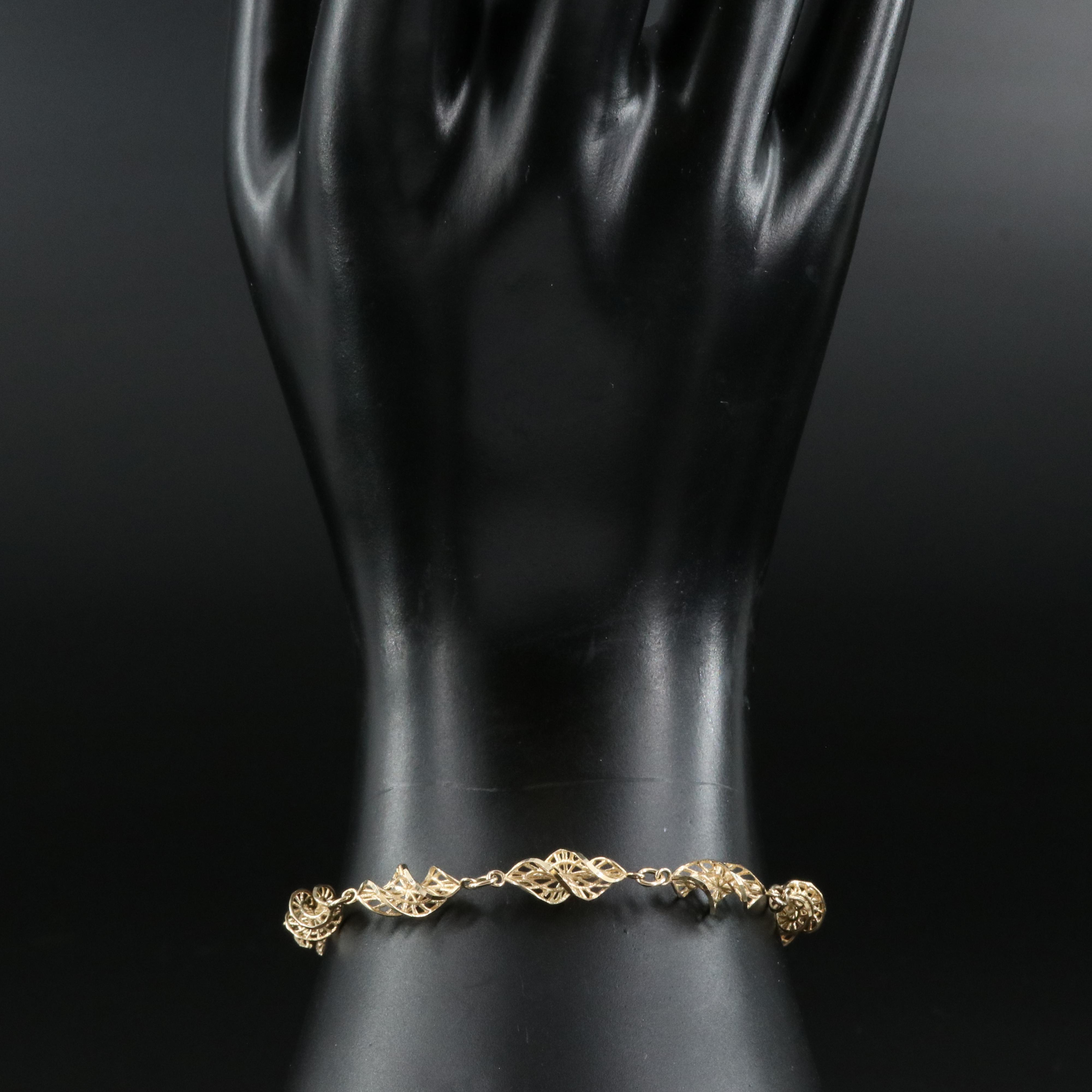 14K Fancy Link Bracelet