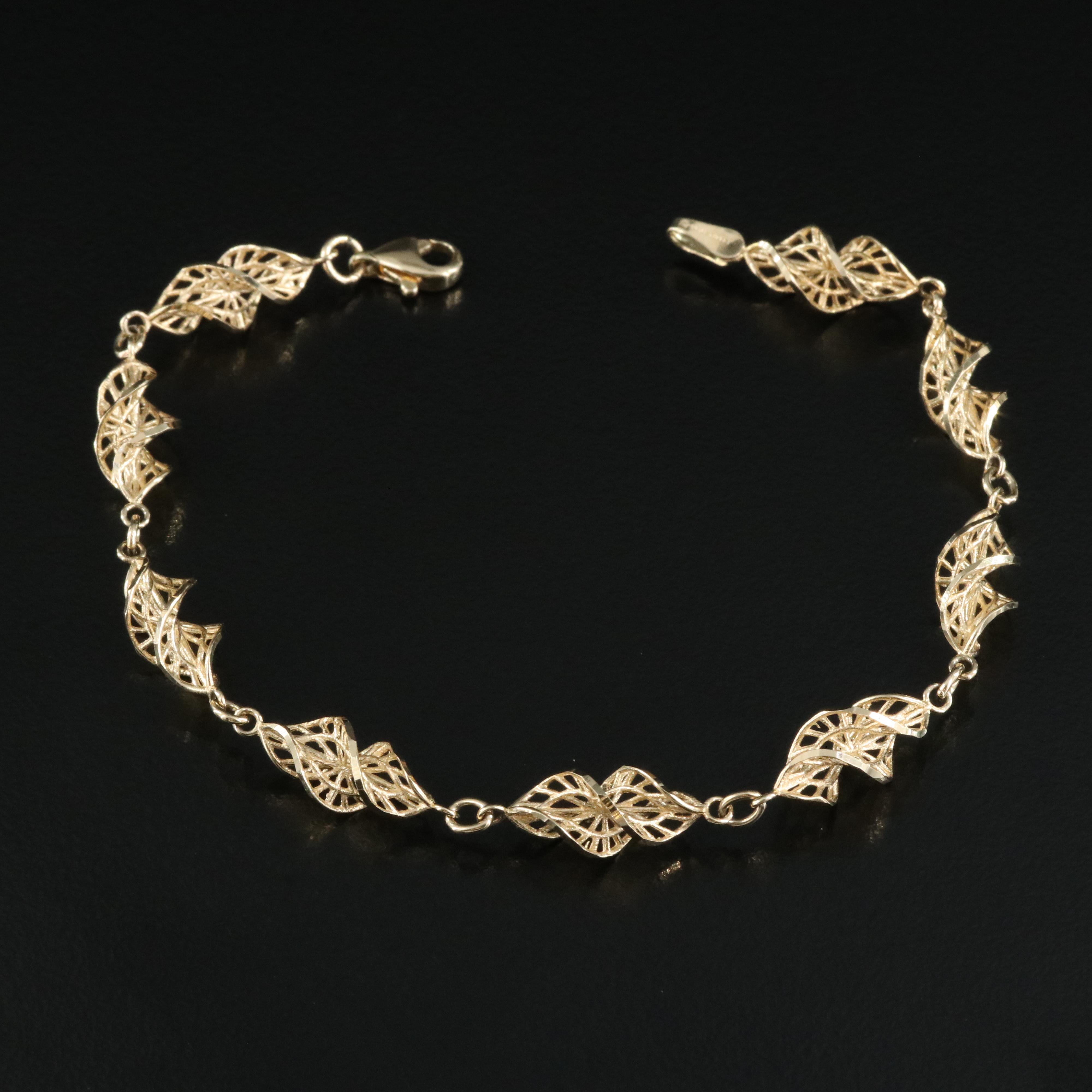 14K Fancy Link Bracelet