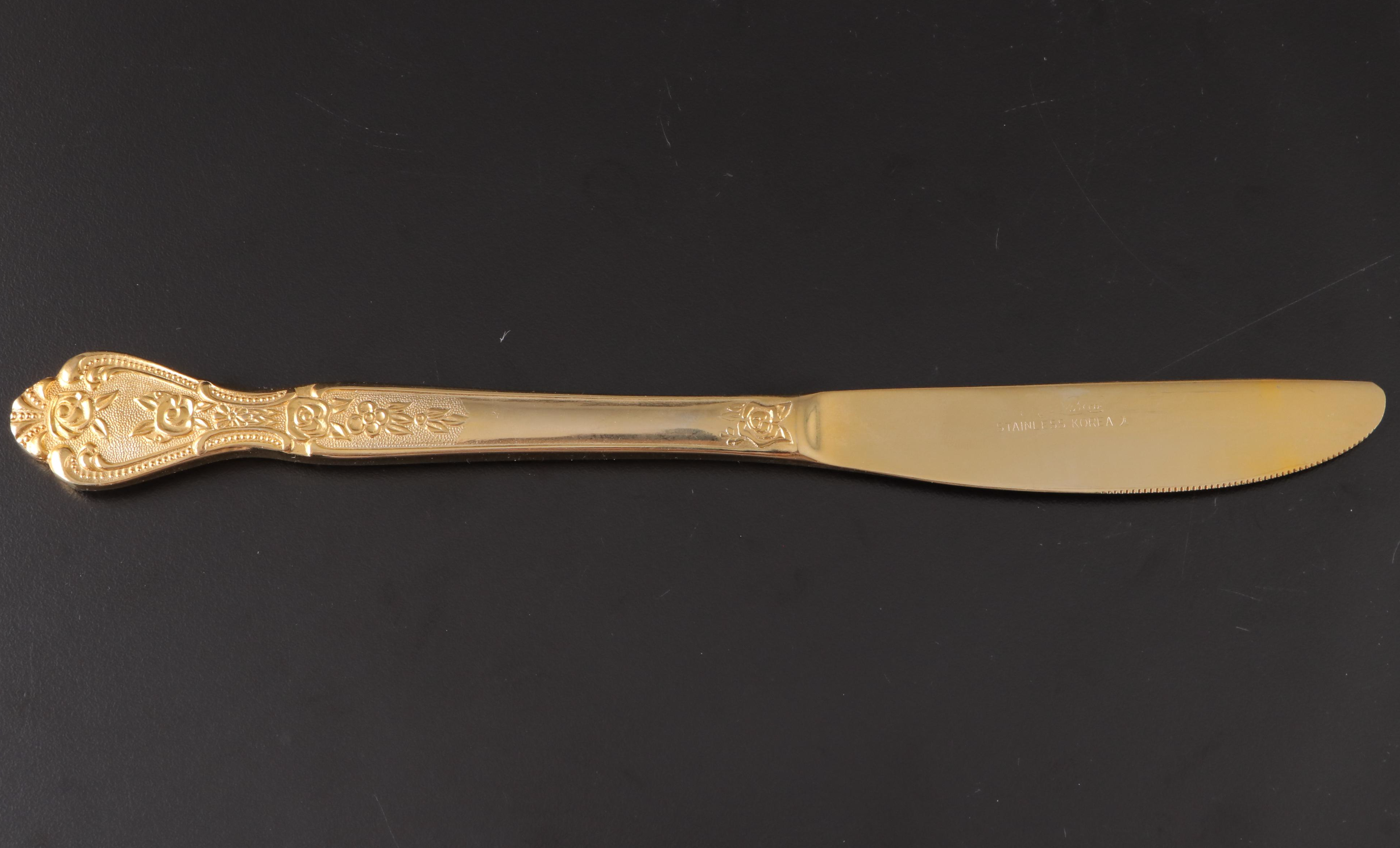 Stanley Roberts "Gold Royalty" Electroplated Stainless Steel Flatware