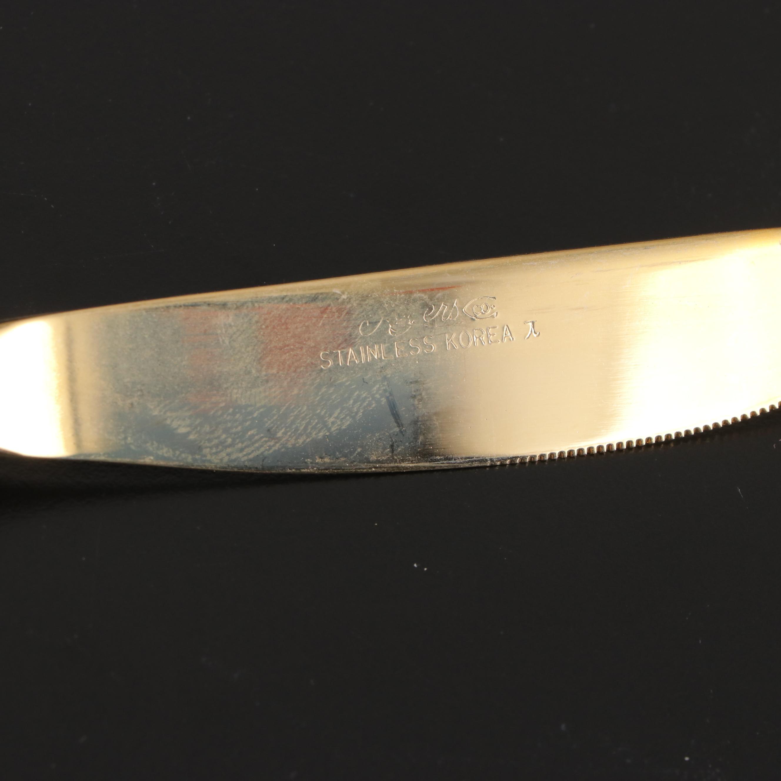 Stanley Roberts "Gold Royalty" Electroplated Stainless Steel Flatware