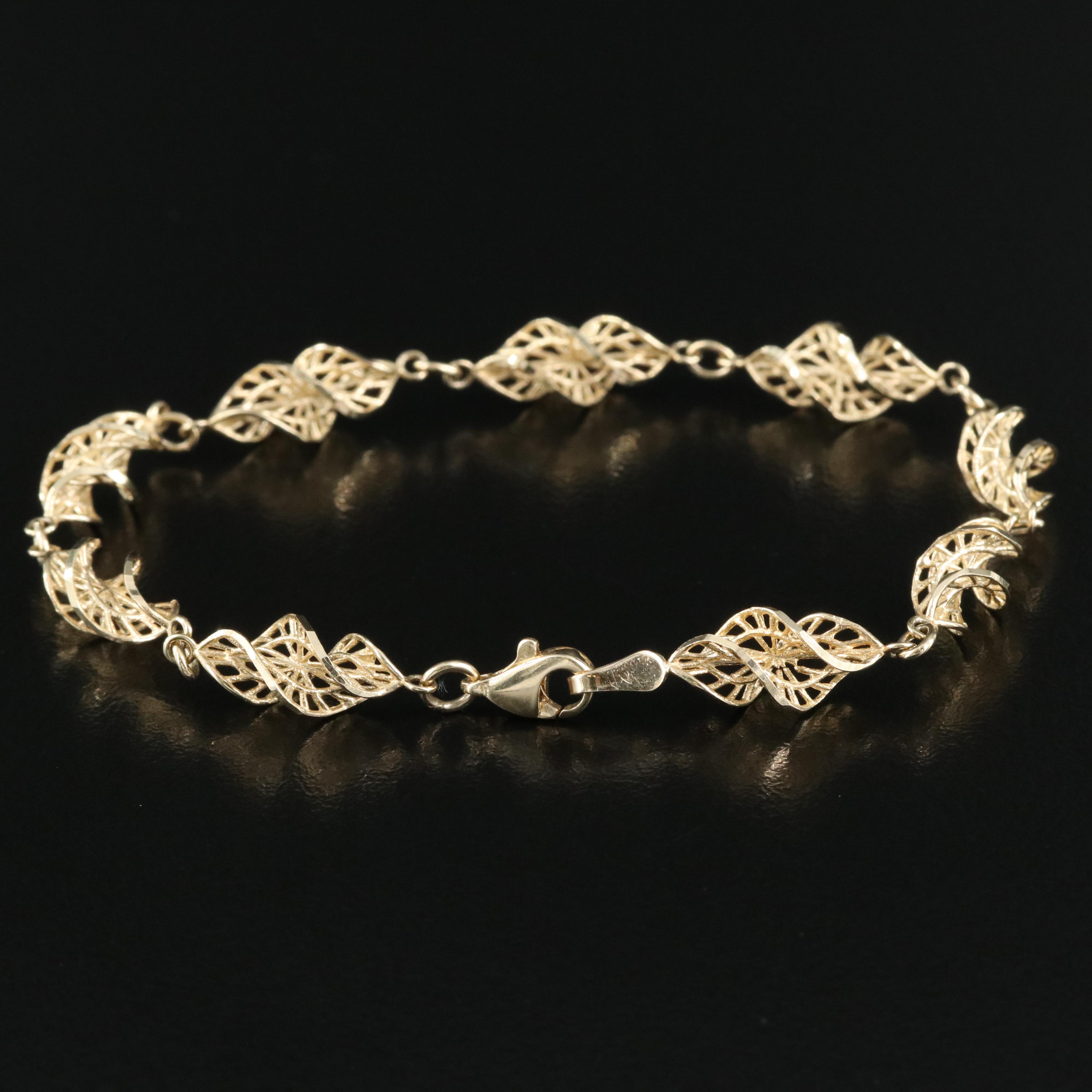 14K Fancy Link Bracelet
