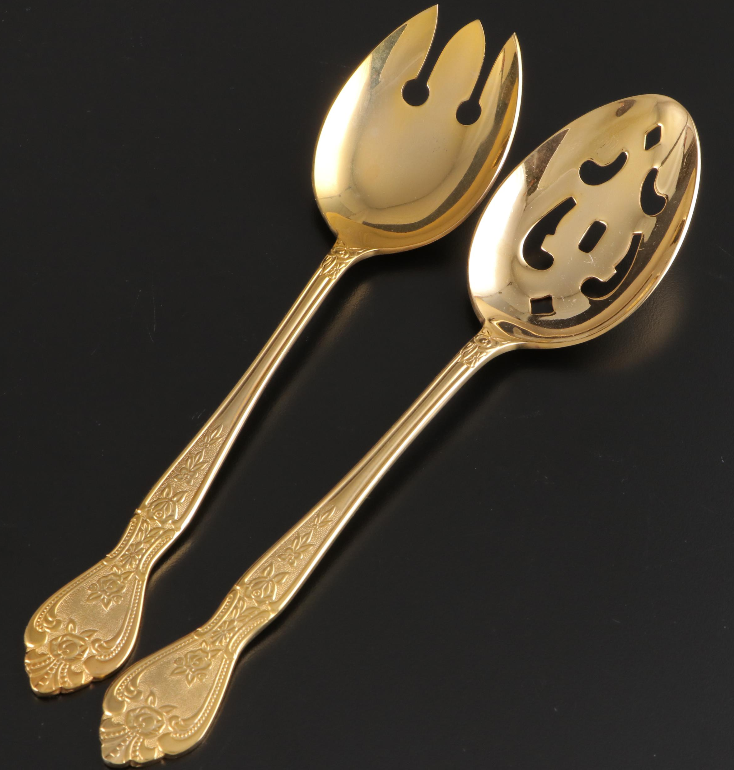 Stanley Roberts "Gold Royalty" Electroplated Stainless Steel Flatware